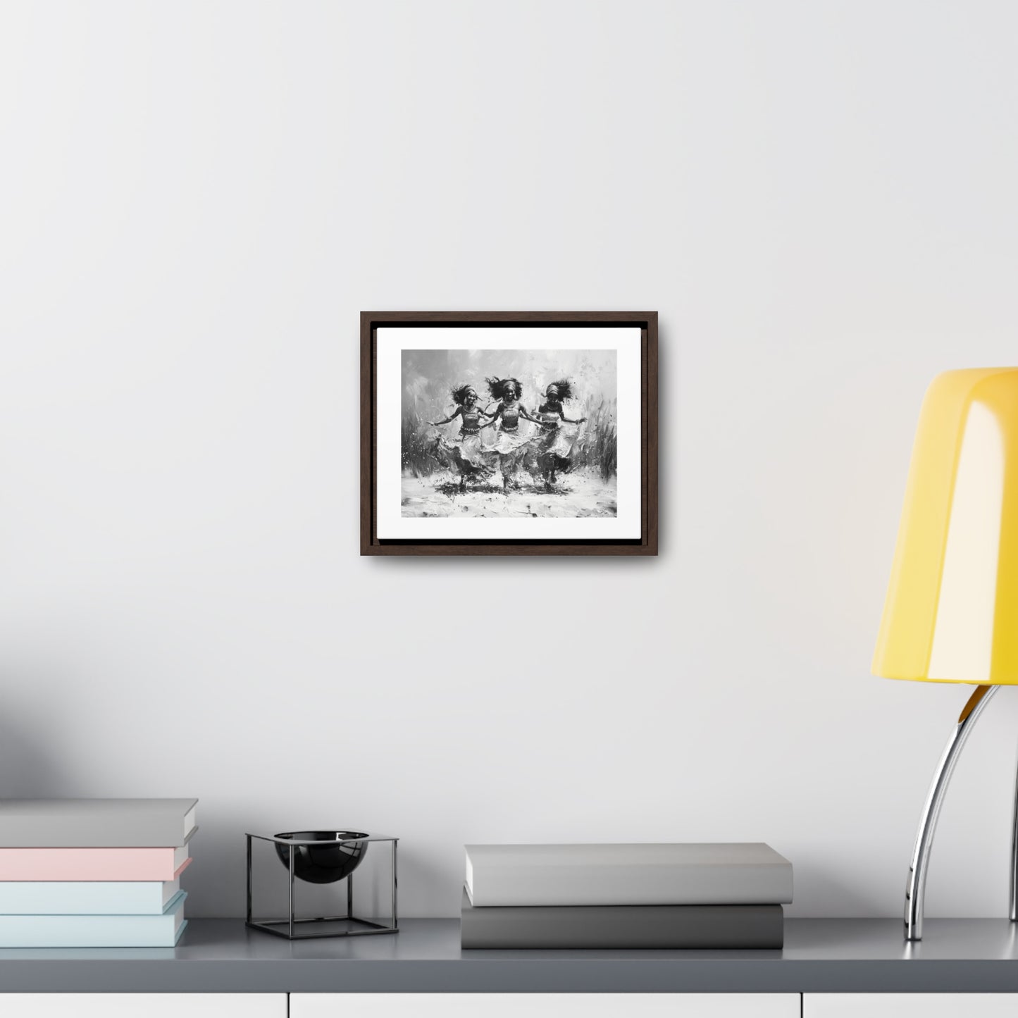 Windswept Rhythm - Framed Canvas b&w Wall Art