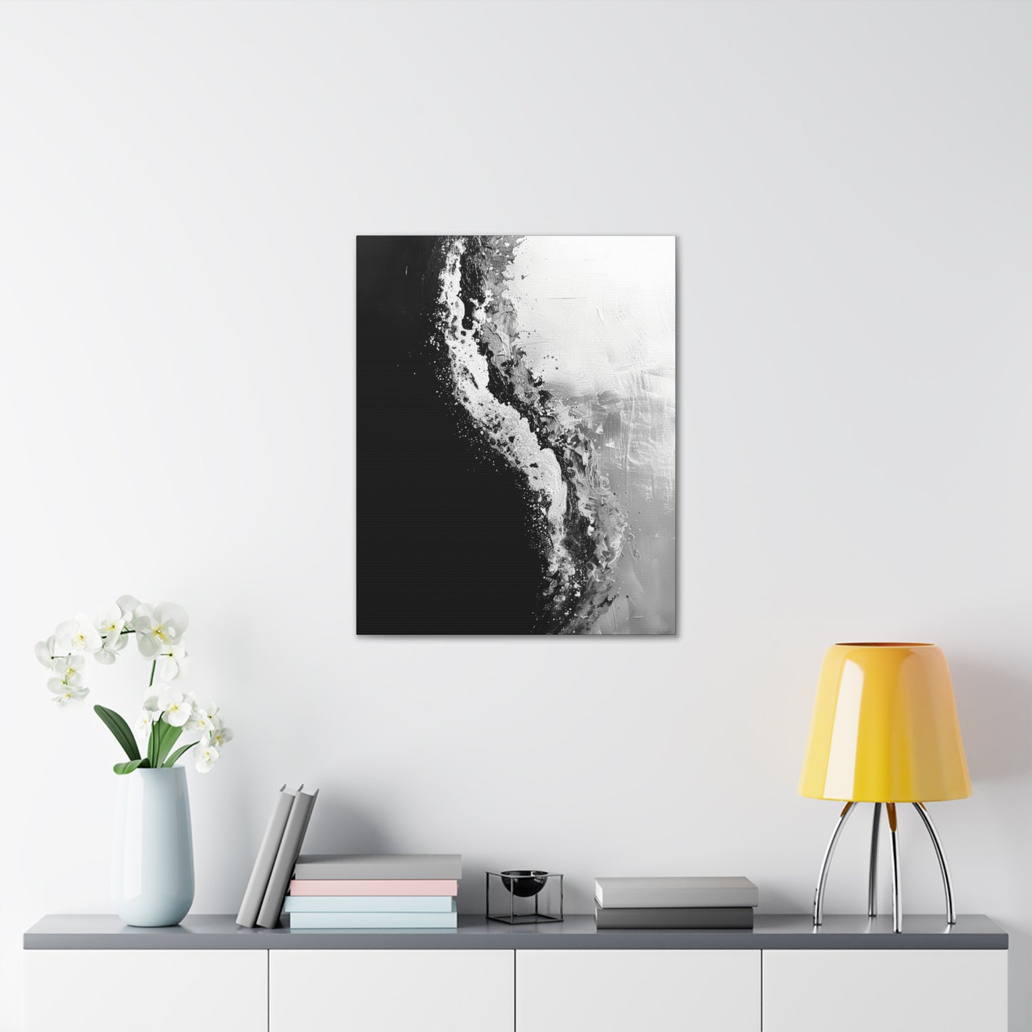 Yin Yang Shore - Canvas b&w Wall Art