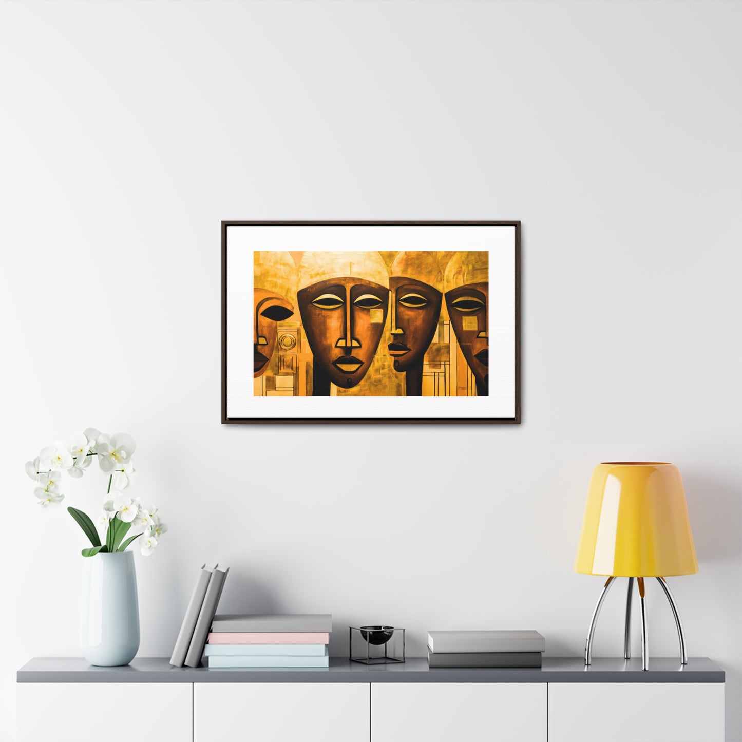 Ancestral Legacy on Ethnic Guise II - Framed Canvas Wall Art