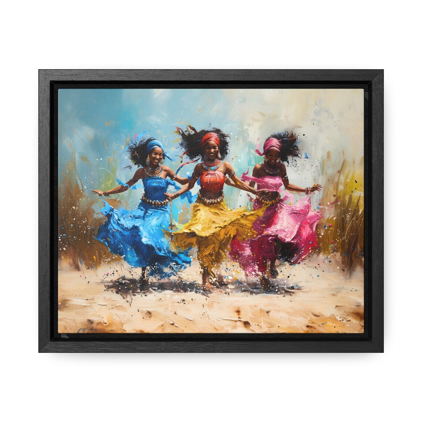 Windswept Rhythm - Framed Canvas Wall Art