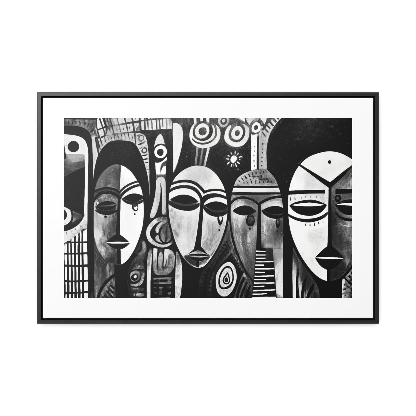 Journeys Anew - Framed Canvas b&w Wall Art