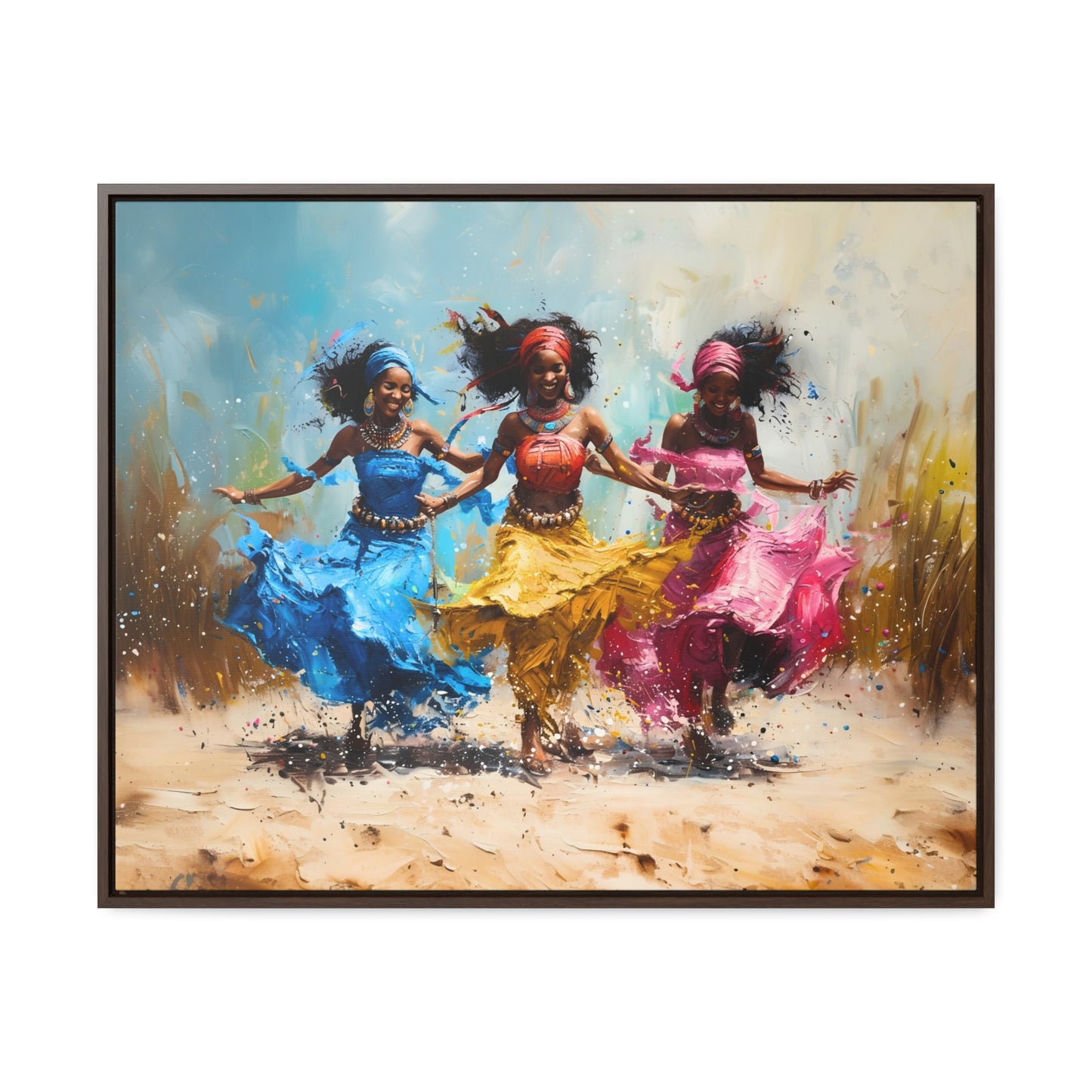 Windswept Rhythm - Framed Canvas Wall Art