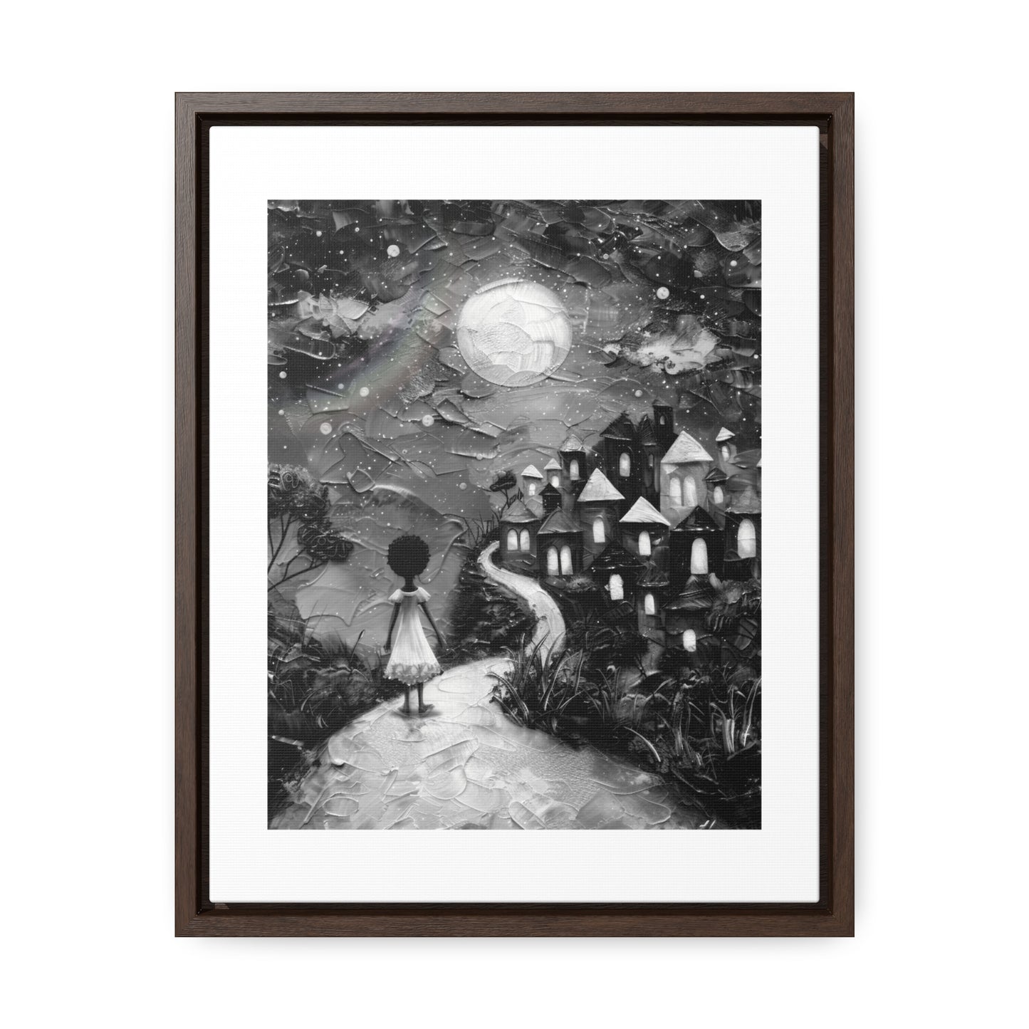 Path to Abundance I - Framed Canvas b&w Wall Art