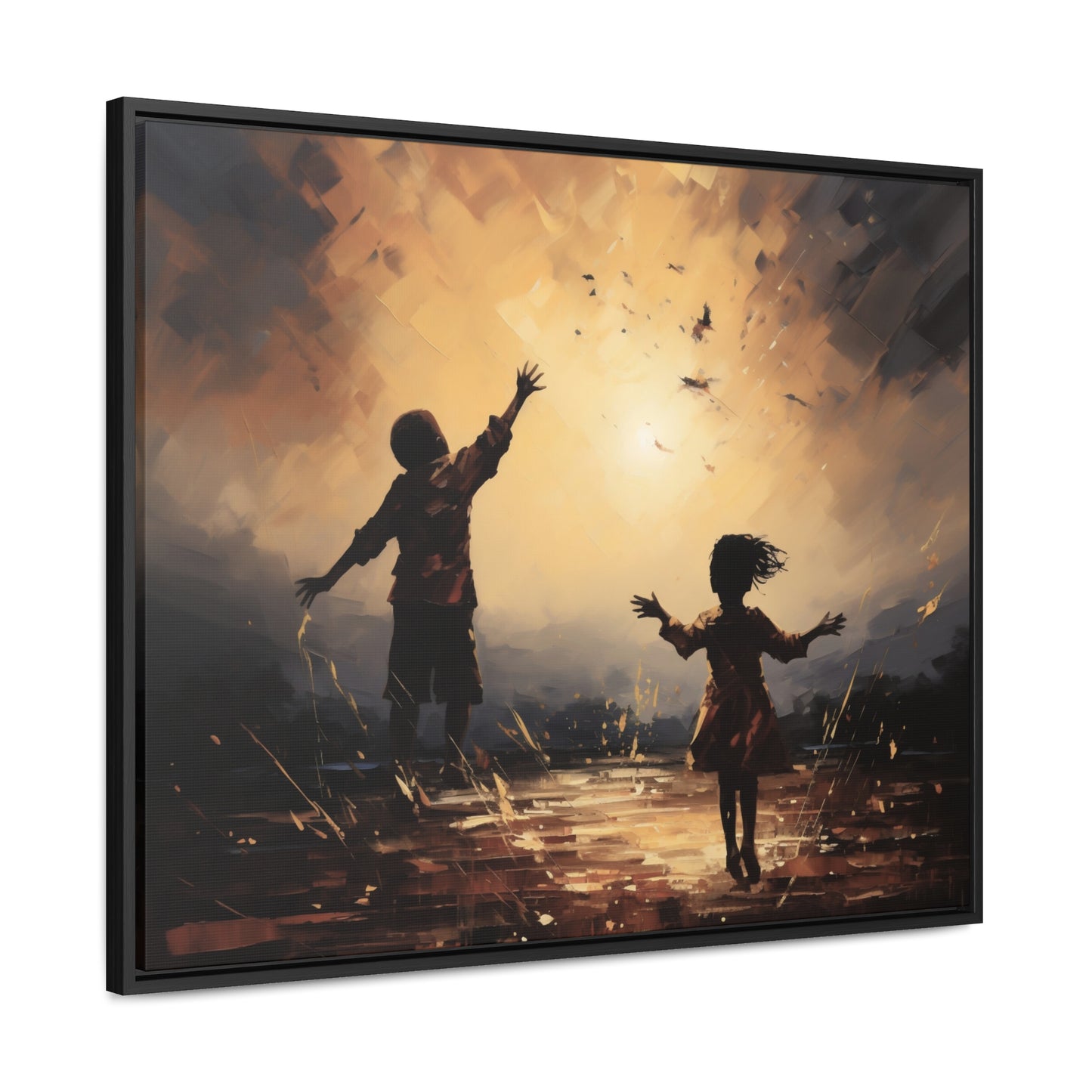 Playing with Light - Framed Canvas Wall Art
