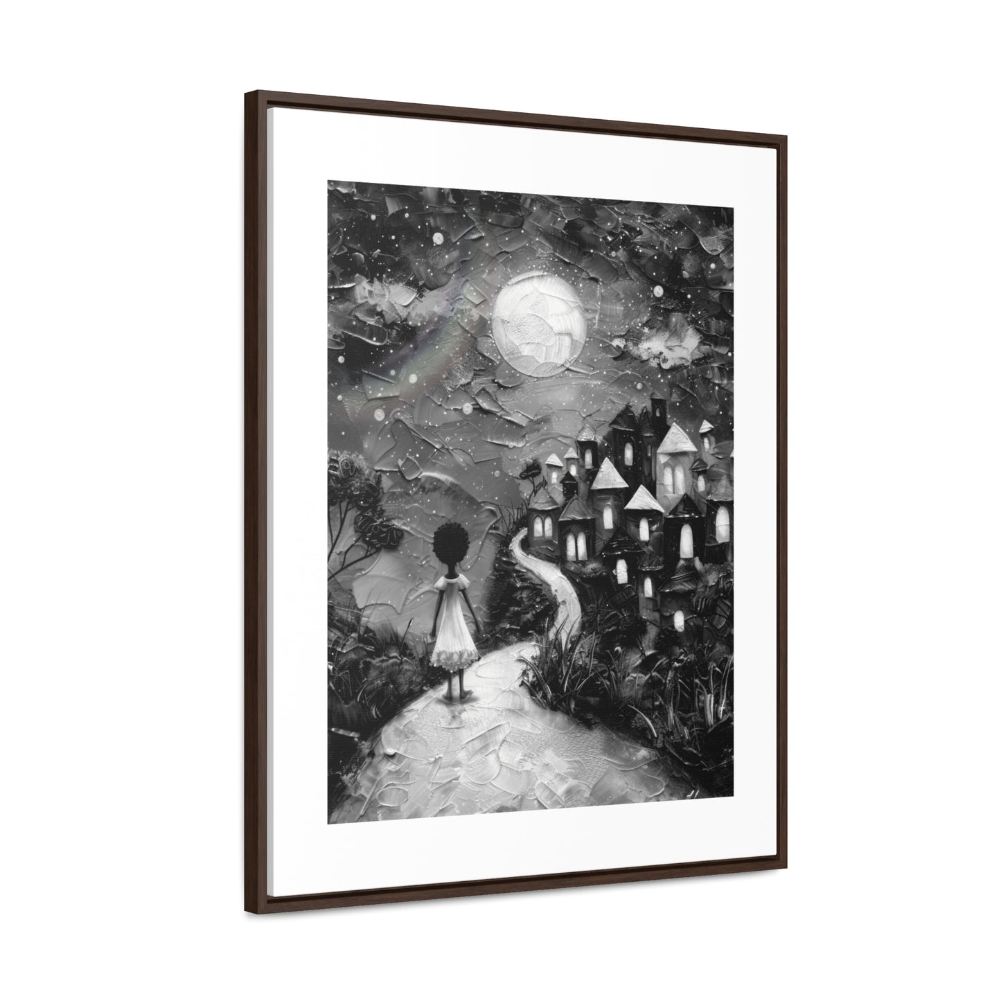 Path to Abundance I - Framed Canvas b&w Wall Art