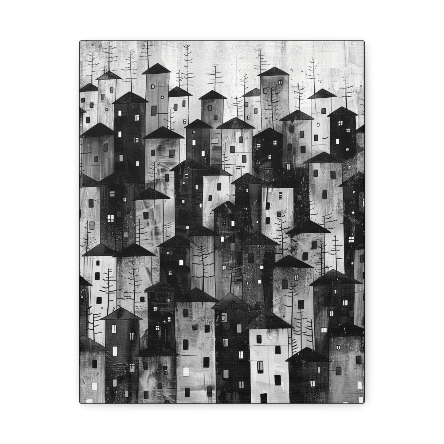 City of Inner Heights - Canvas b&w Wall Art