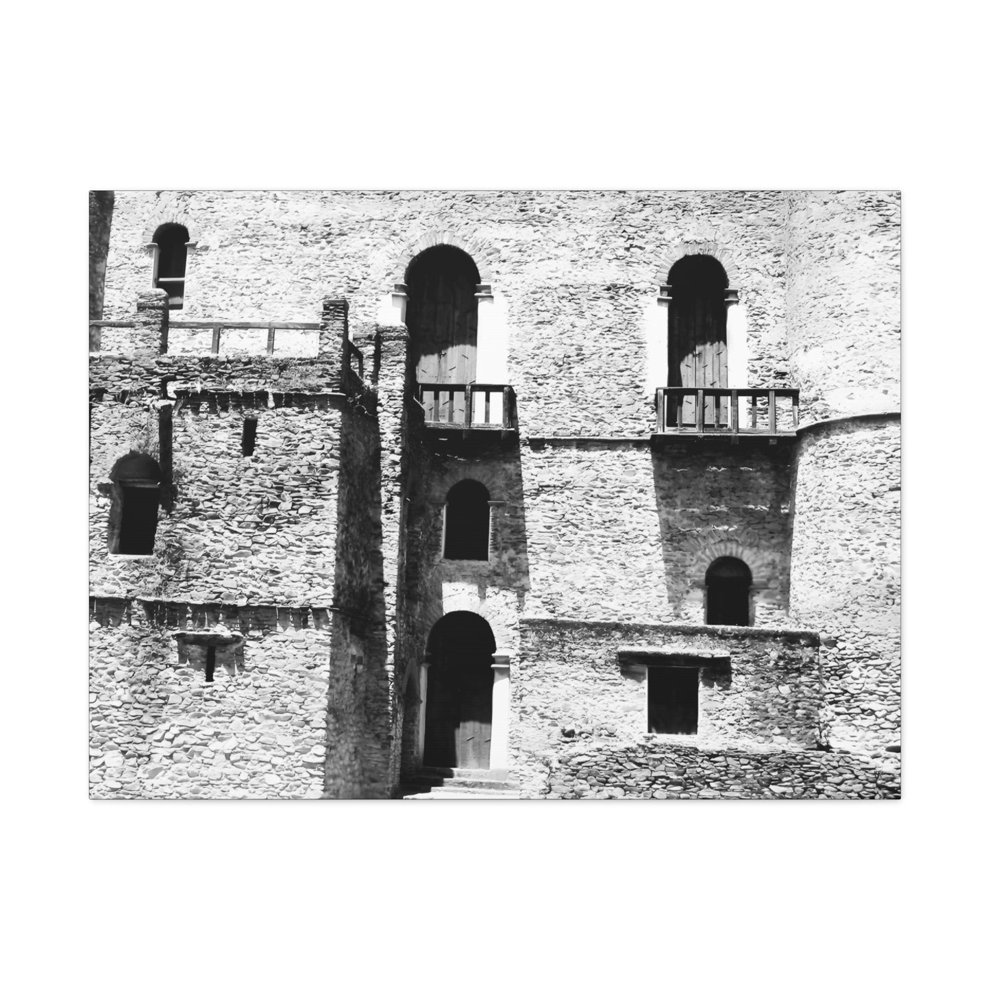 Whispers in Stone - Canvas Photography b&w