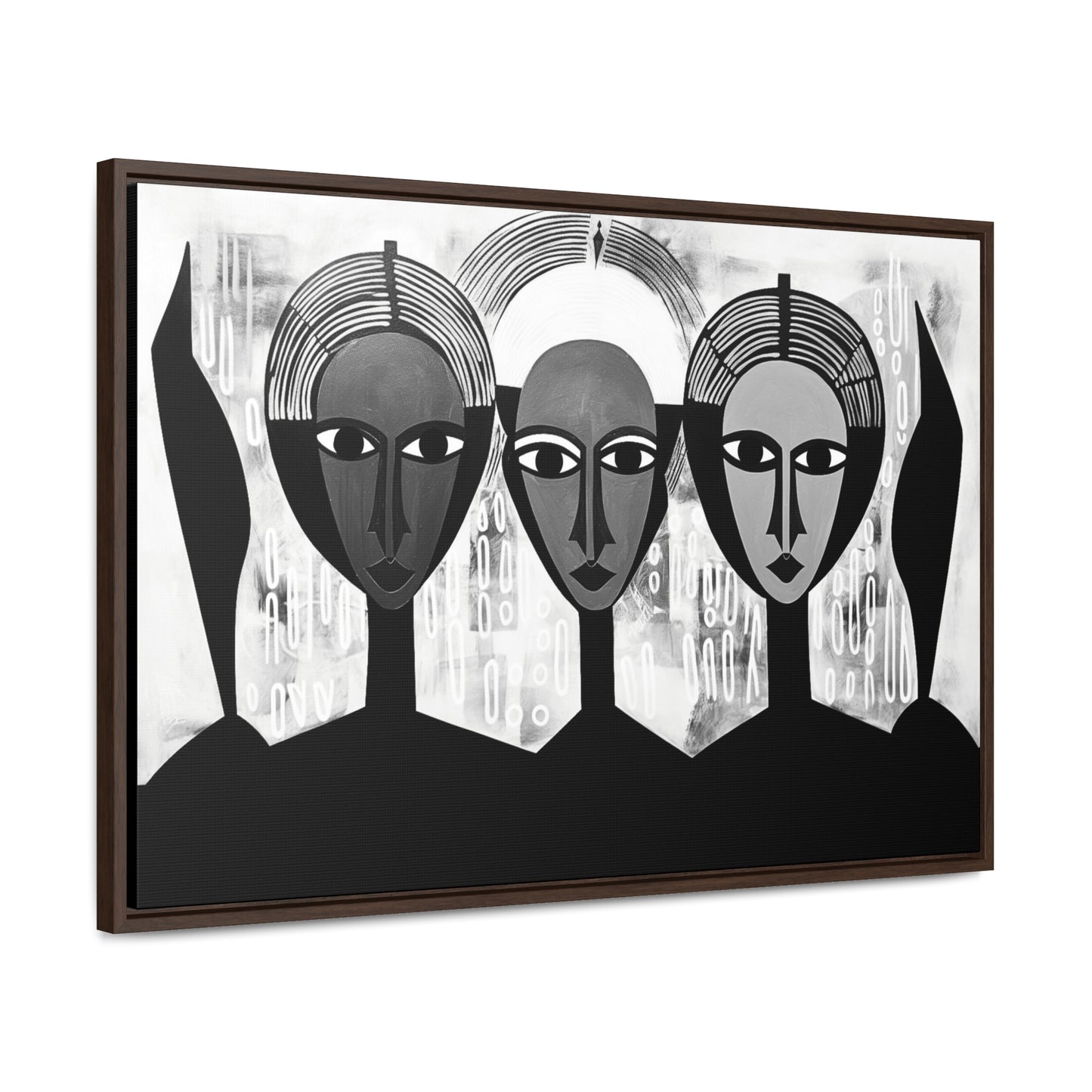 Guardian Angels - Framed Canvas b&w Wall Art
