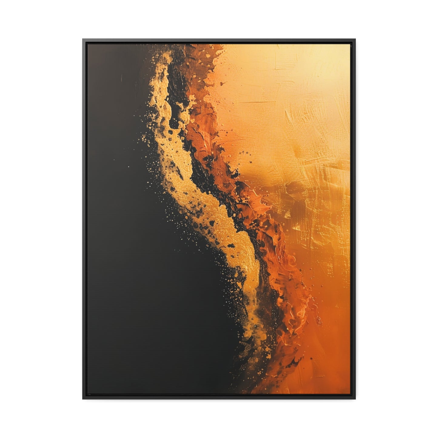 Yin Yang Shore - Framed Canvas Wall Art