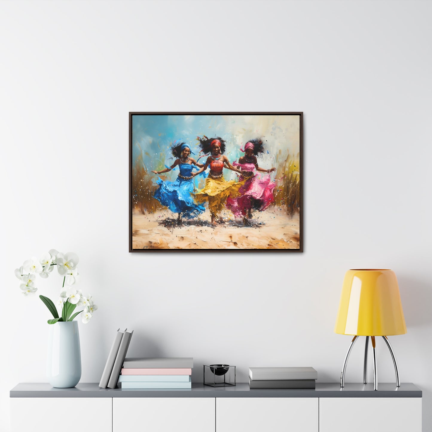 Windswept Rhythm - Framed Canvas Wall Art