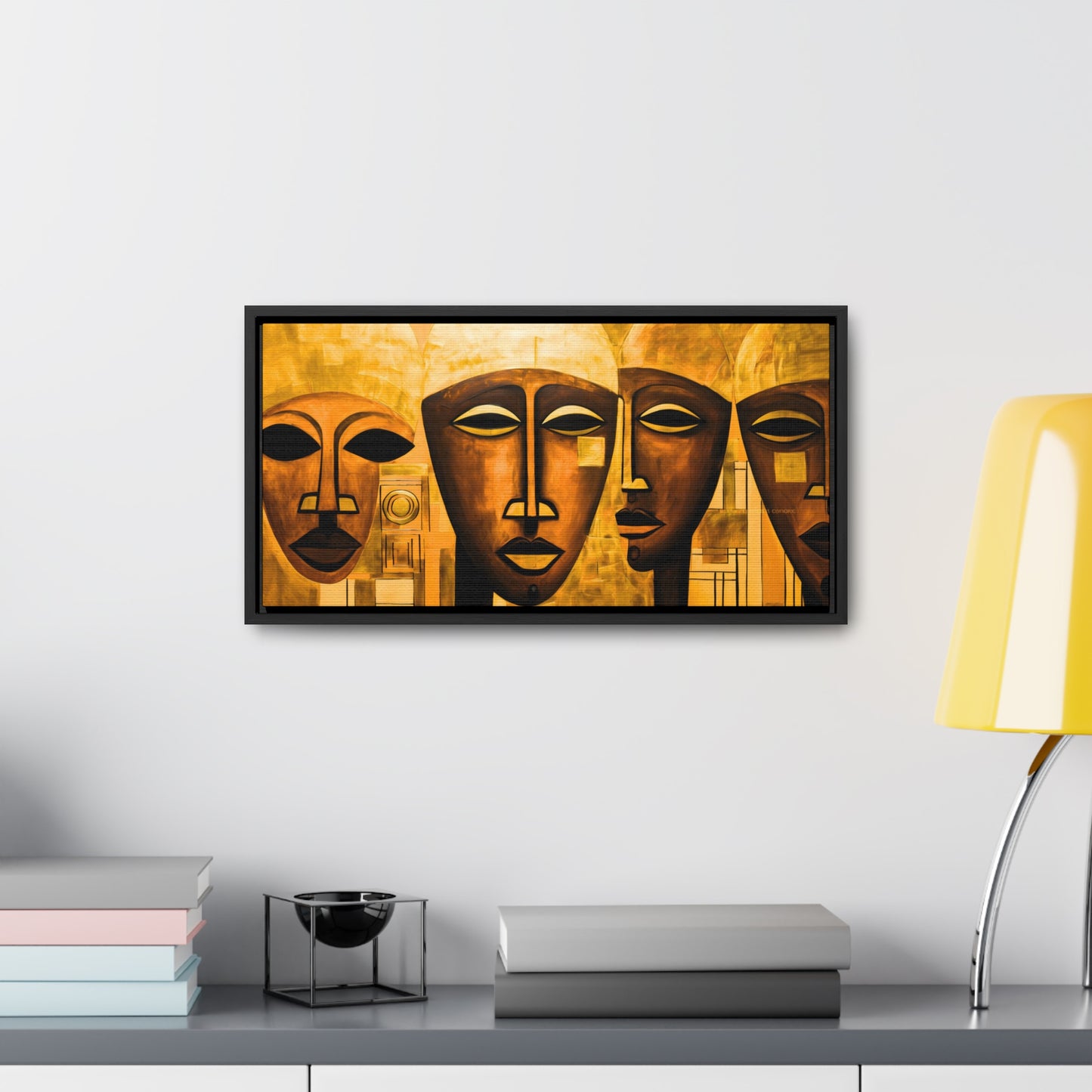 Ancestral Legacy on Ethnic Guise II - Framed Canvas Wall Art