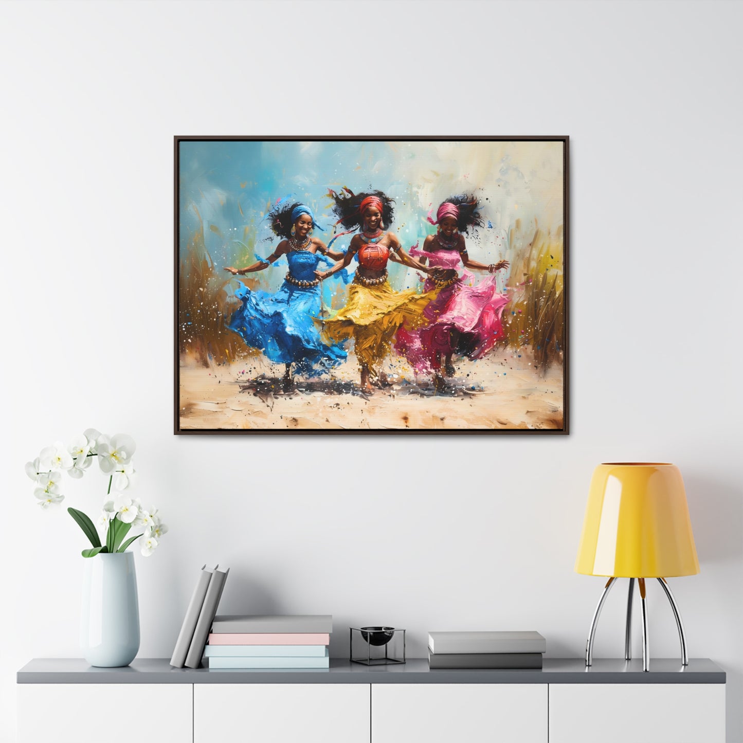 Windswept Rhythm - Framed Canvas Wall Art