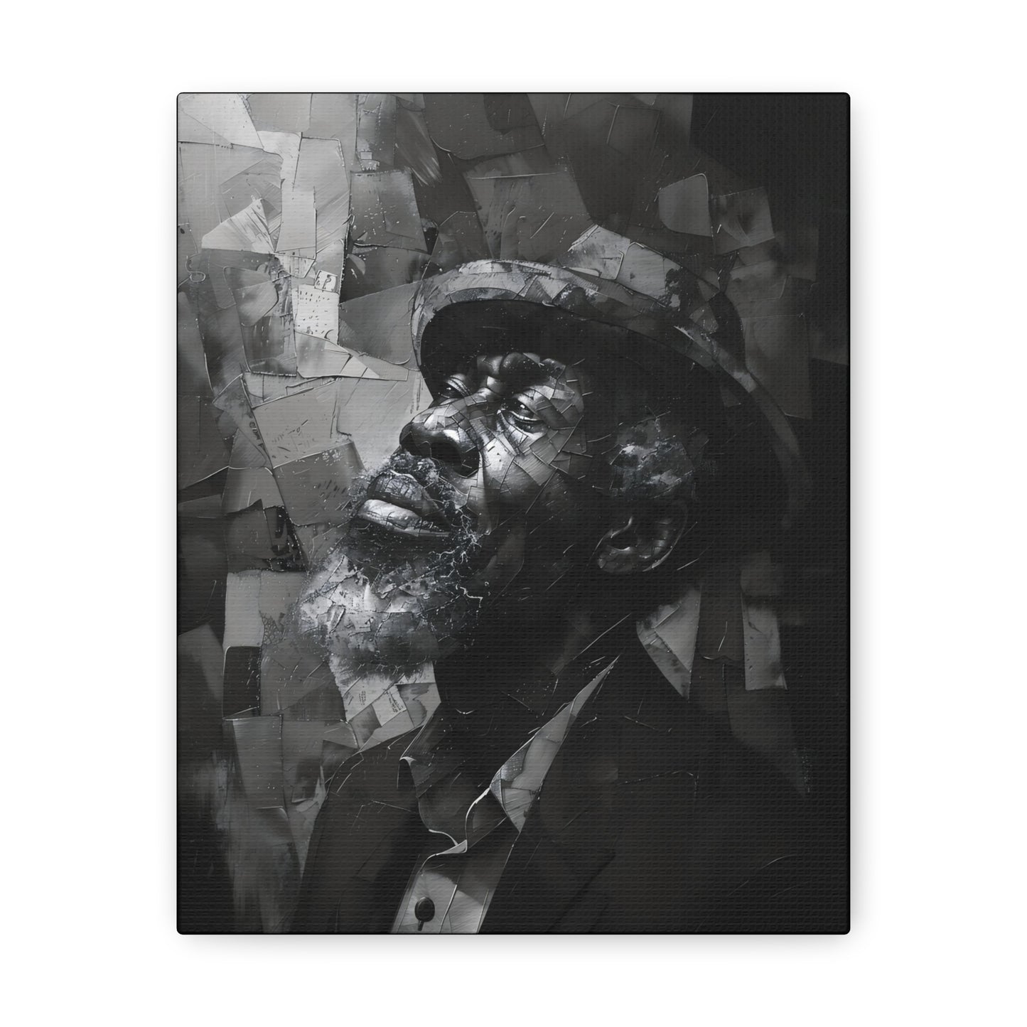 Gratitude's Whisper ተመስገን አምላኬ - Canvas b&w Wall Art