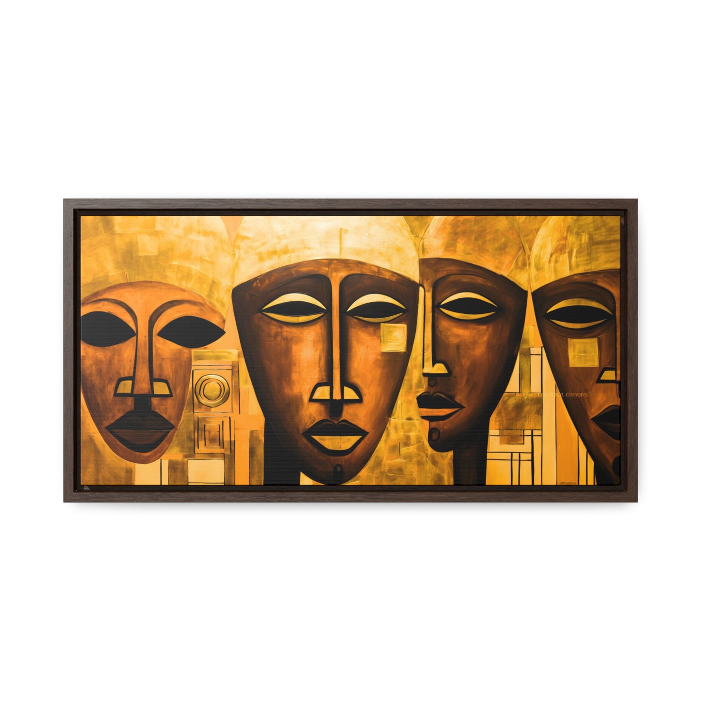 Ancestral Legacy on Ethnic Guise II - Framed Canvas Wall Art