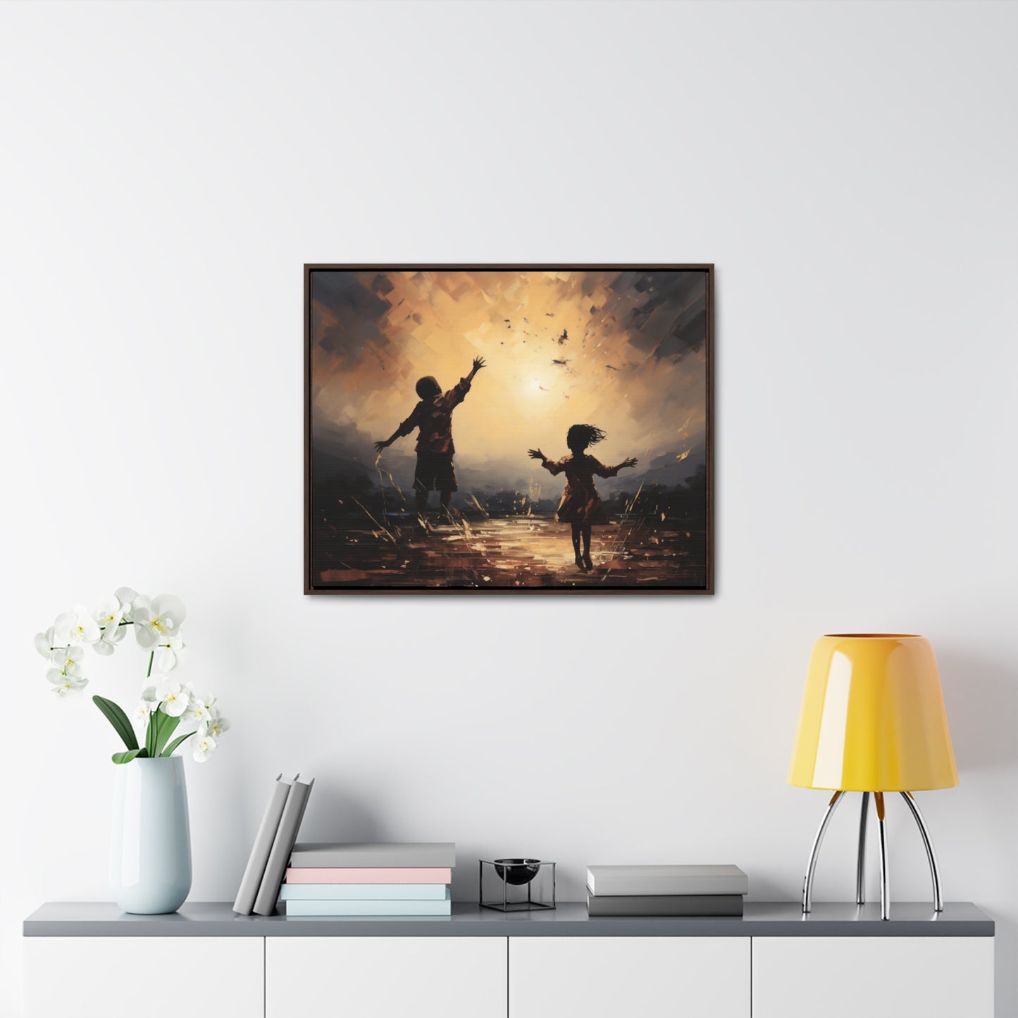 Playing with Light - Framed Canvas Wall Art