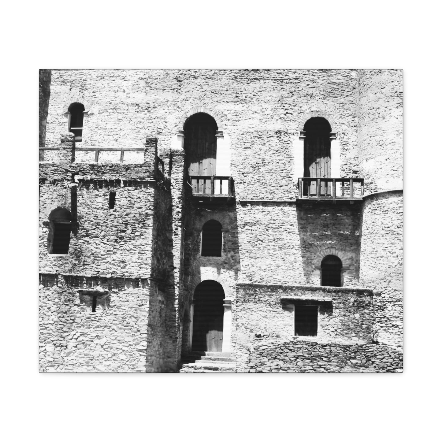 Whispers in Stone - Canvas Photography b&w