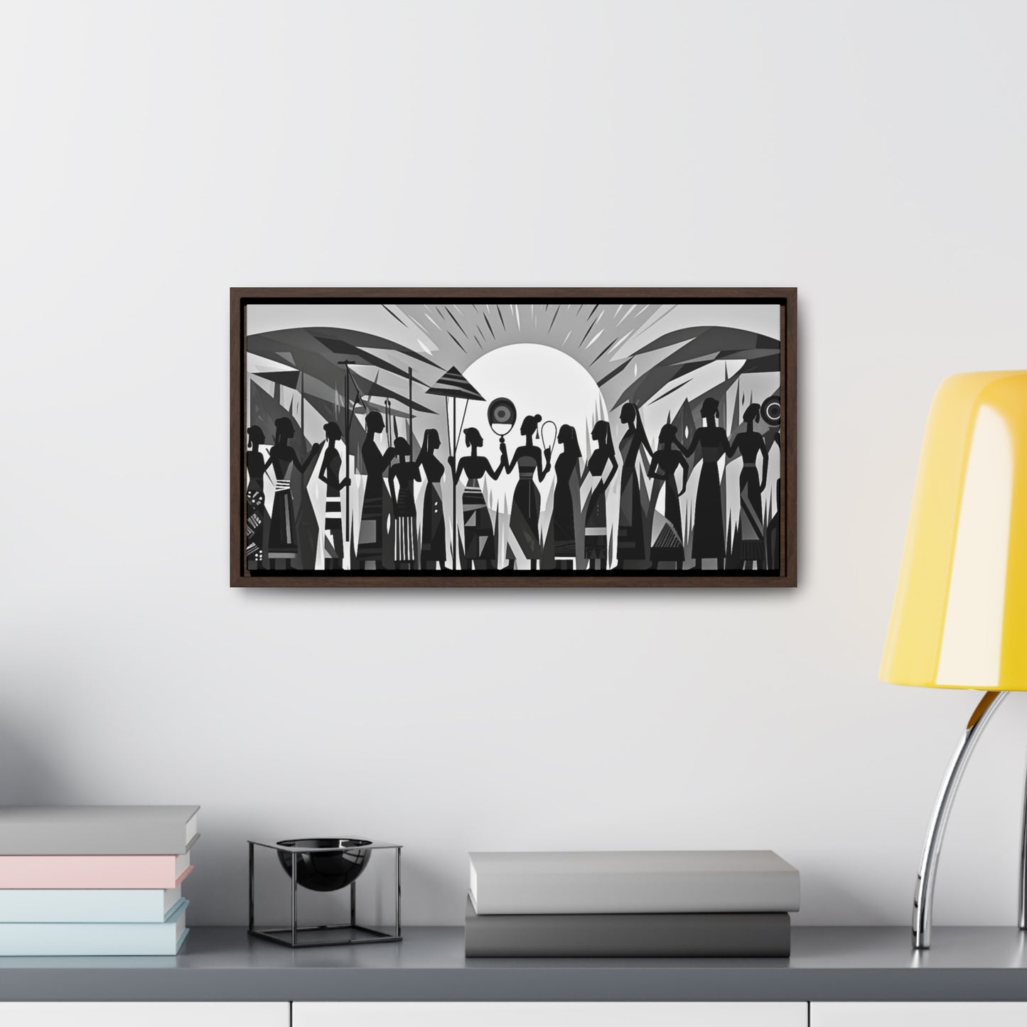 Bereket - Framed Canvas b&w Wall Art