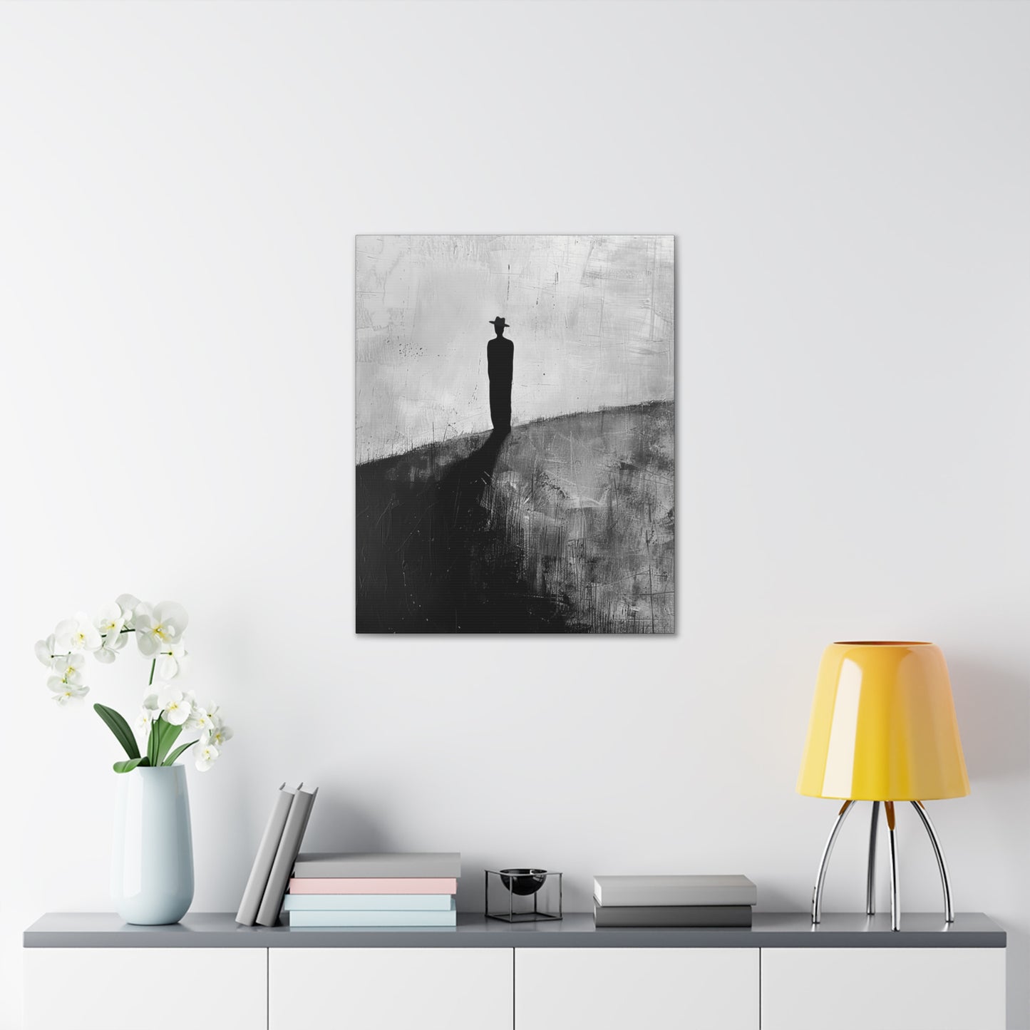 Alone, not Lonely - Canvas b&w Wall Art