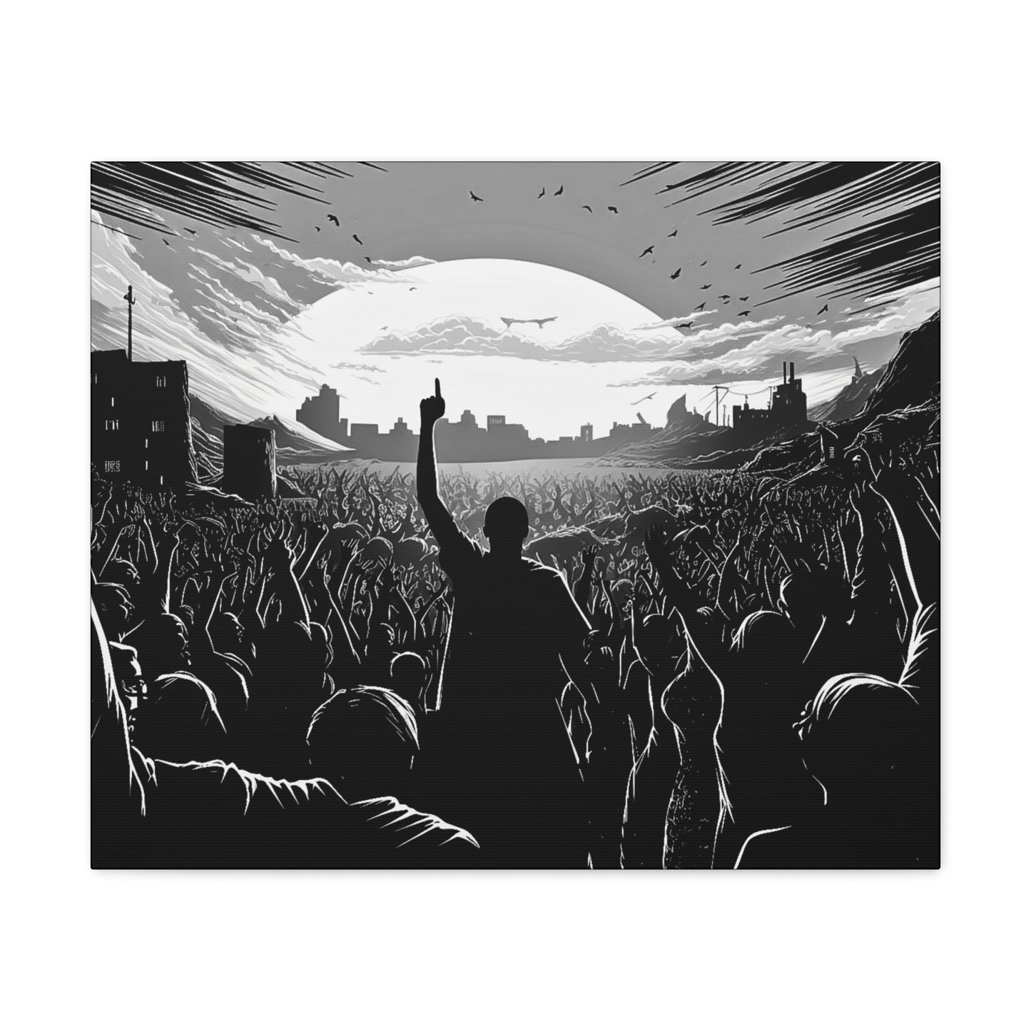 One! - Canvas b&w Wall Art