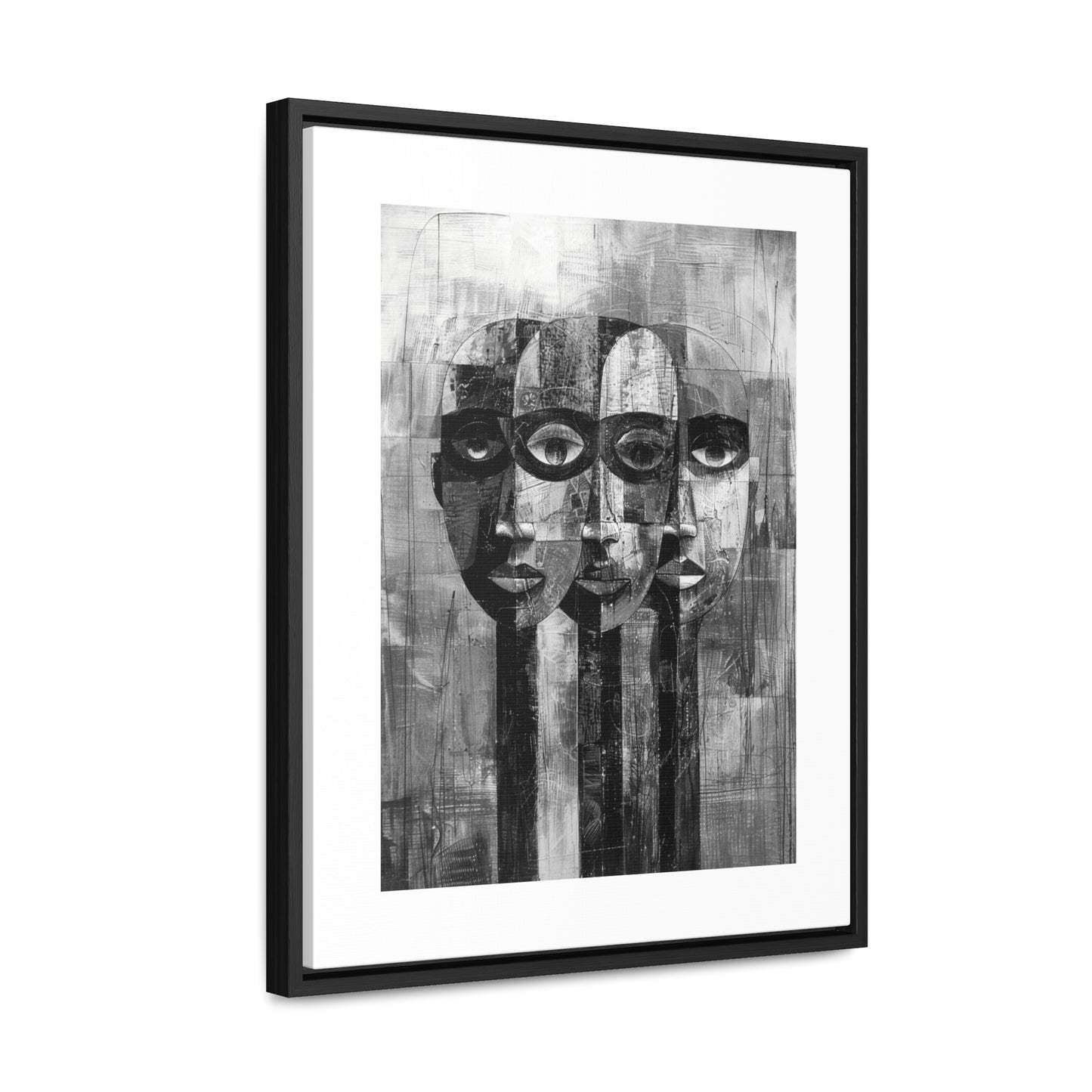 Beneath the Veil - Framed Canvas b&w Wall Art