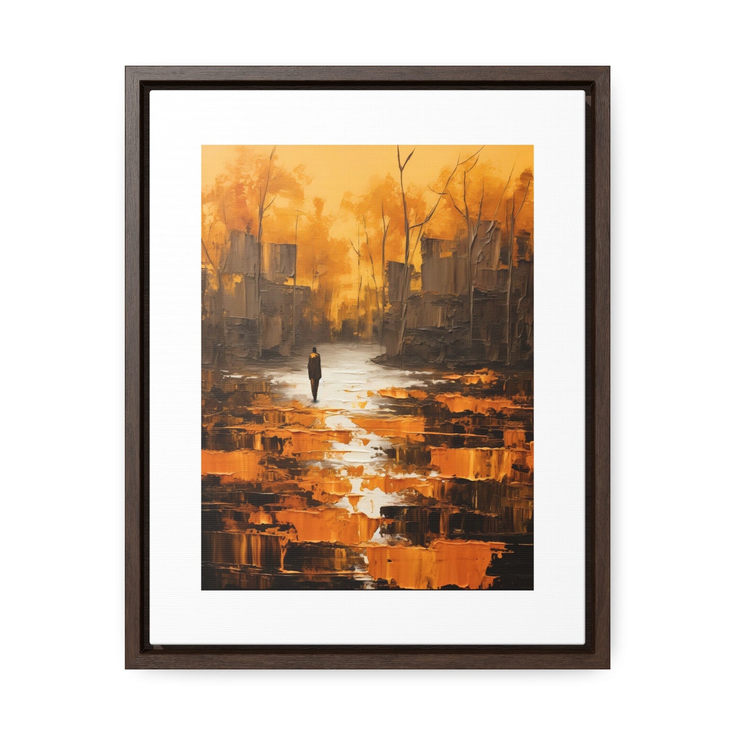 Solitude's Wisdom - Framed Canvas Wall Art
