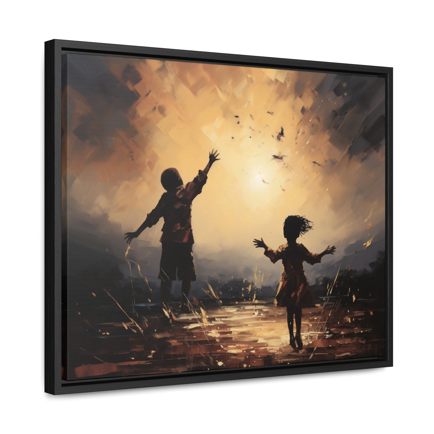 Playing with Light - Framed Canvas Wall Art