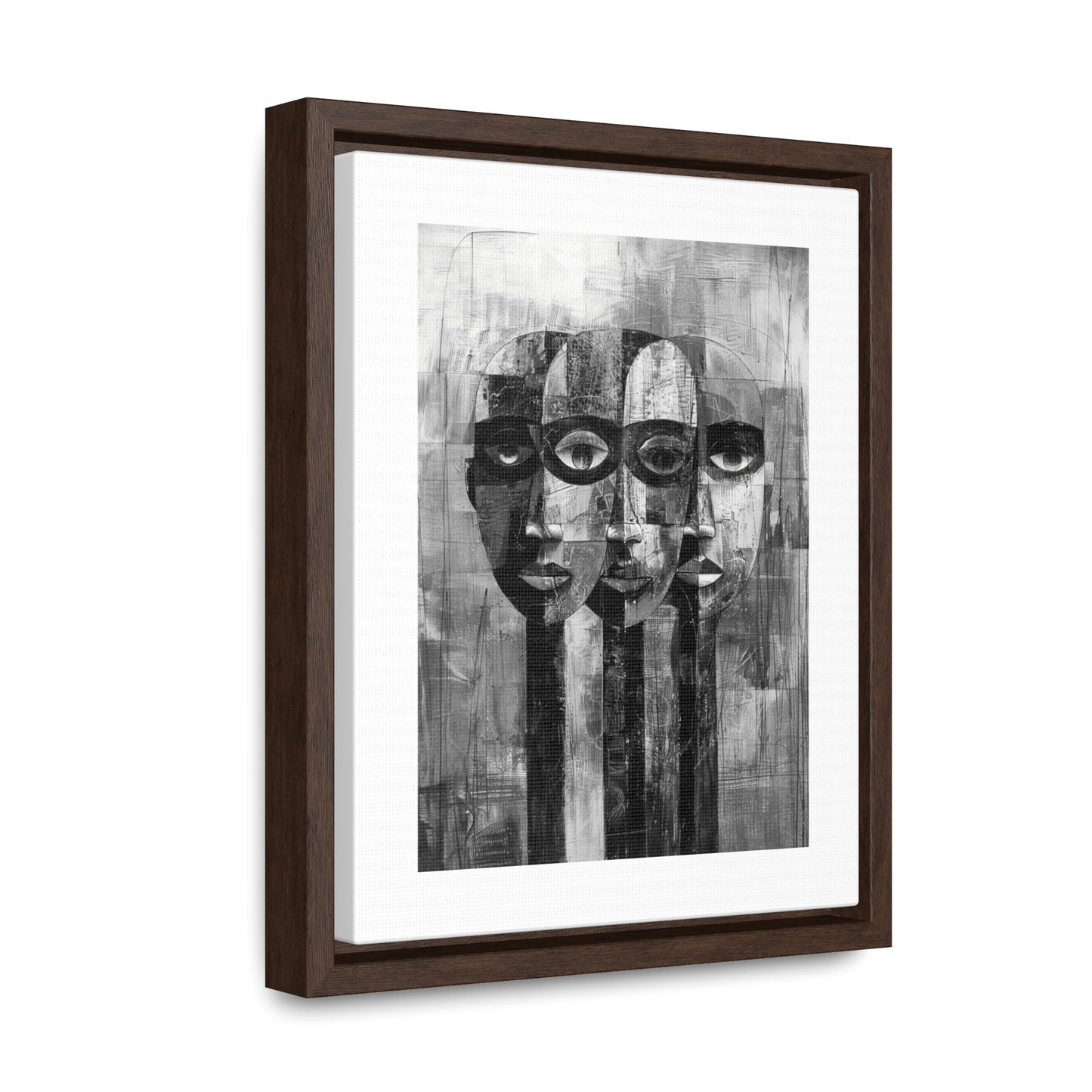 Beneath the Veil - Framed Canvas b&w Wall Art