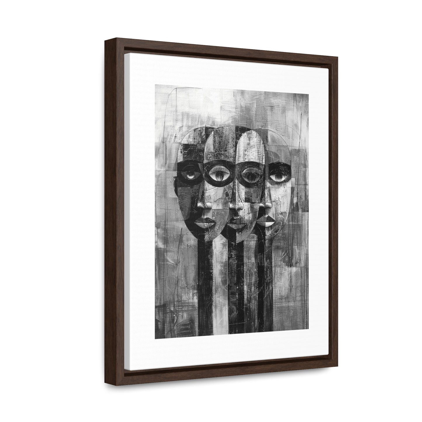 Beneath the Veil - Framed Canvas b&w Wall Art