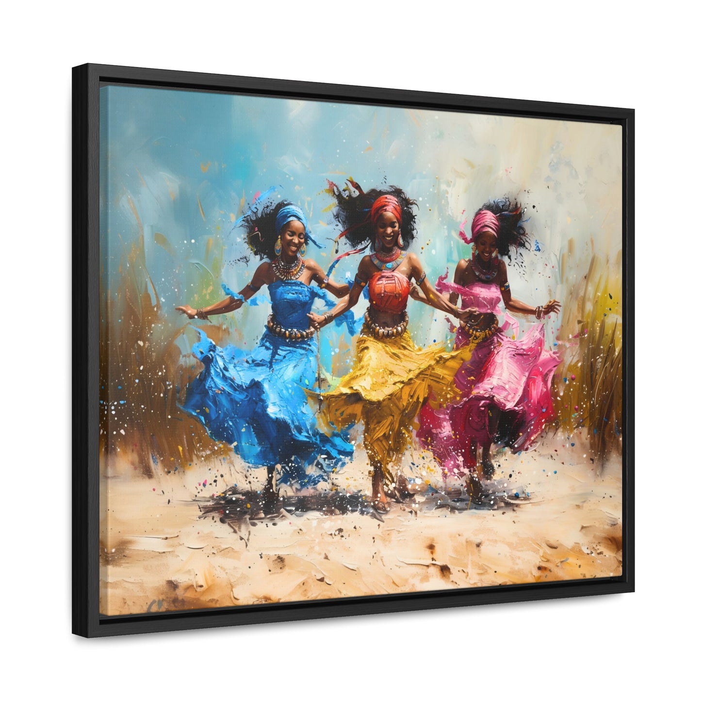 Windswept Rhythm - Framed Canvas Wall Art