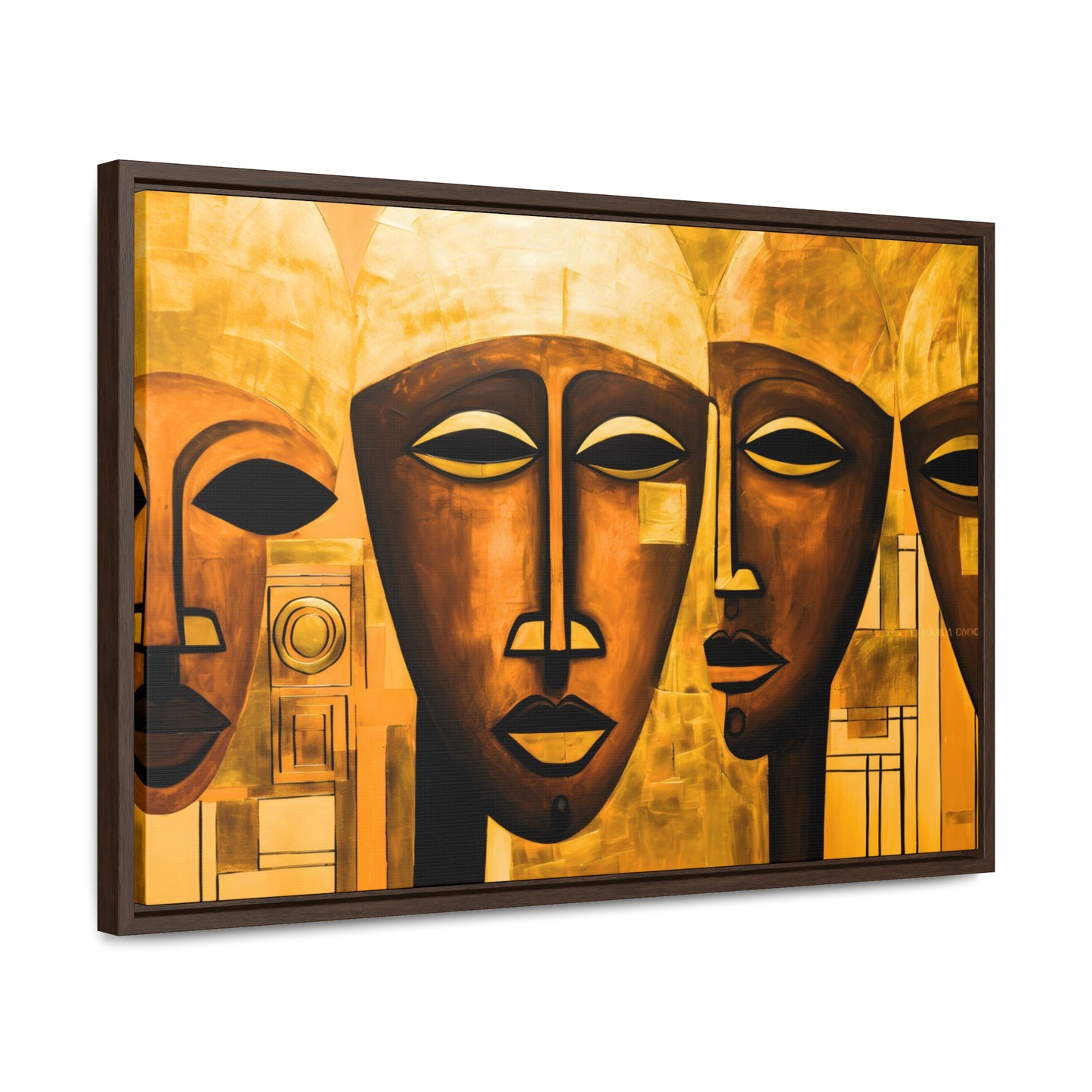 Ancestral Legacy on Ethnic Guise II - Framed Canvas Wall Art