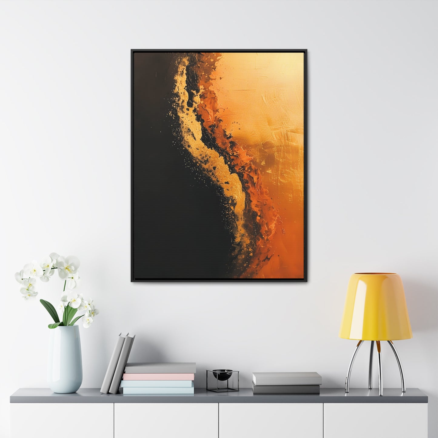 Yin Yang Shore - Framed Canvas Wall Art