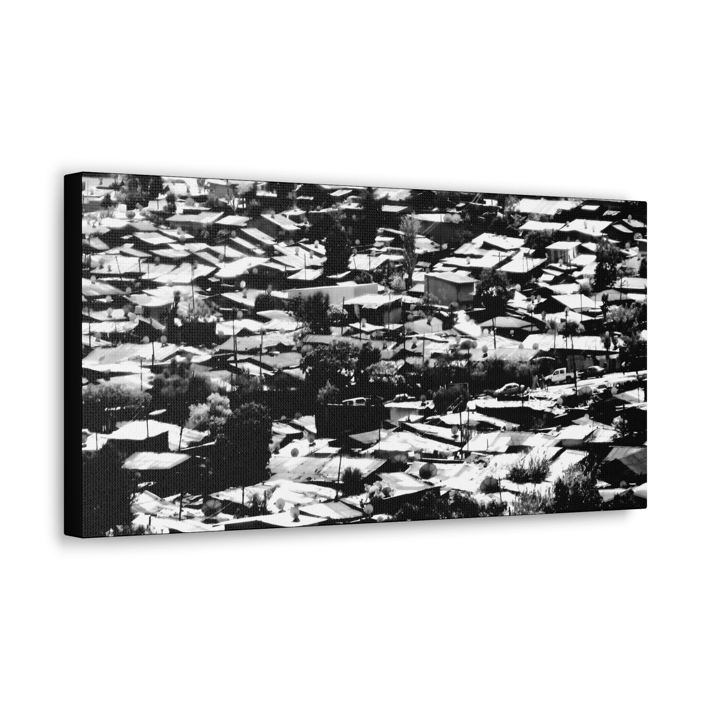 The Hood: a Mercato Mosaic - Canvas b&w Photography