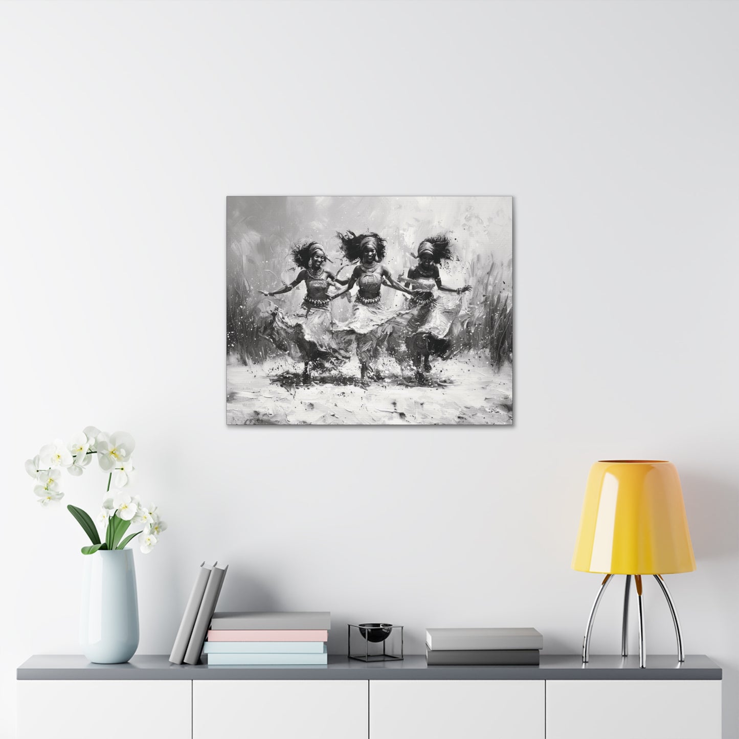 Windswept Rhythm - Canvas b&w Wall Art