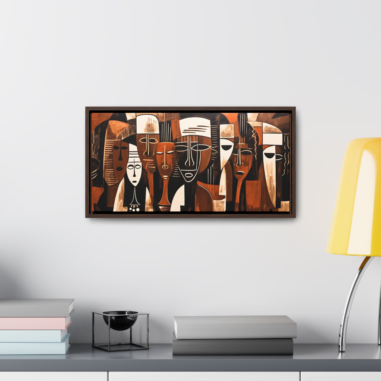 Ancestral Legacy on Ethnic Guise - Framed Canvas Wall Art