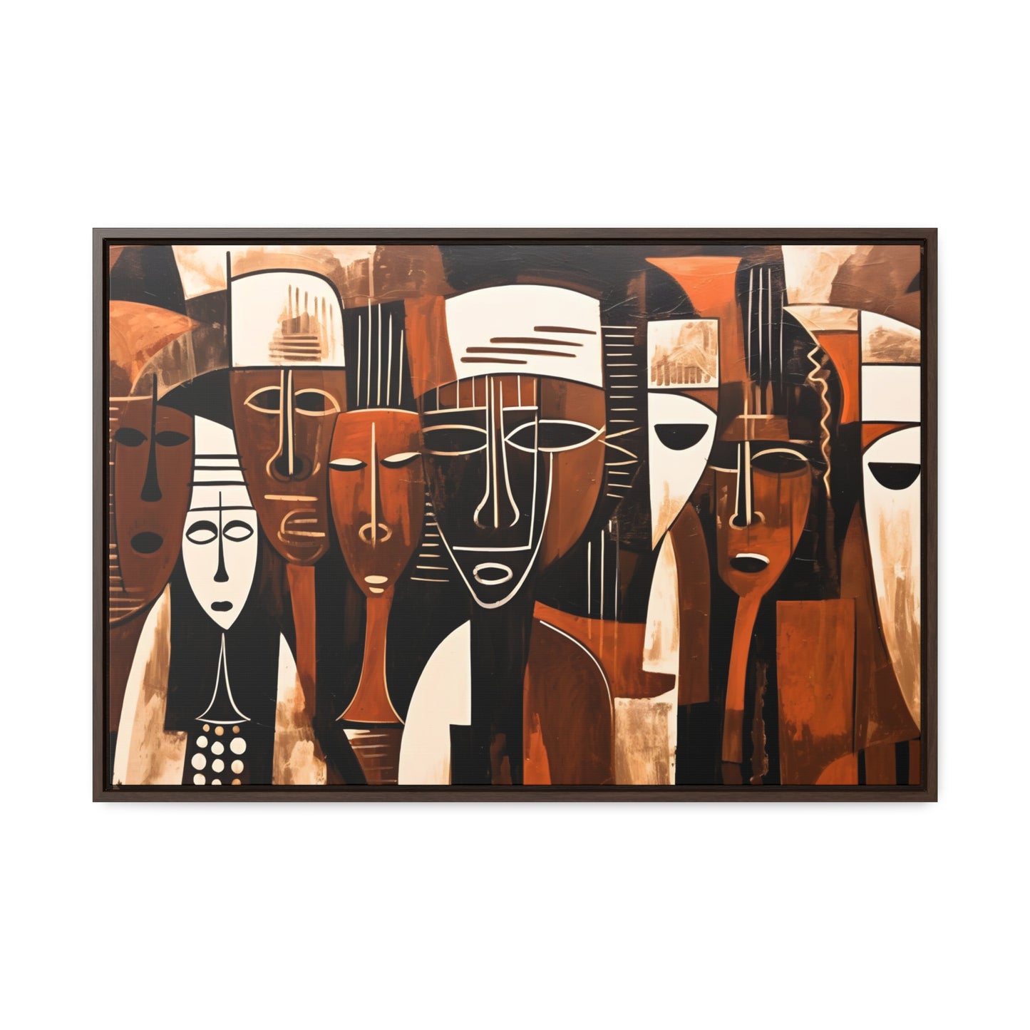 Ancestral Legacy on Ethnic Guise - Framed Canvas Wall Art