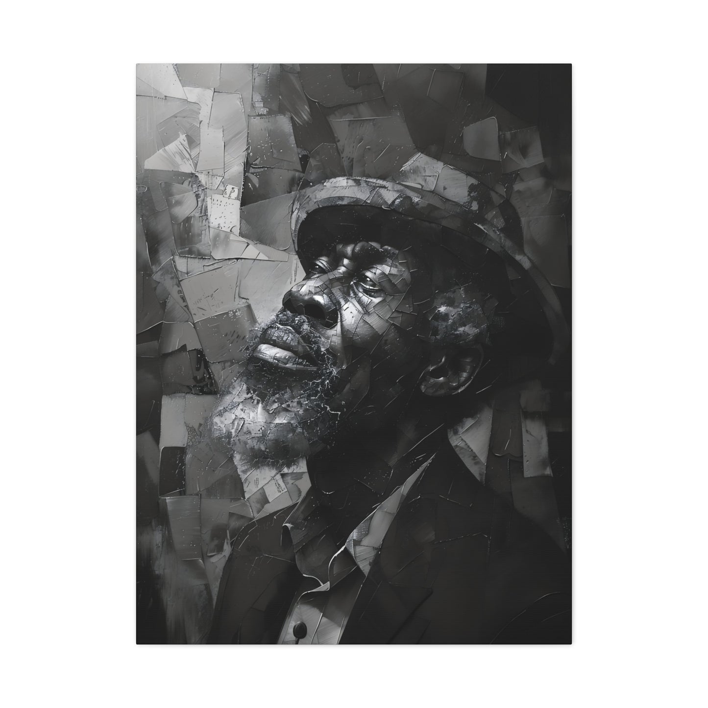 Gratitude's Whisper ተመስገን አምላኬ - Canvas b&w Wall Art
