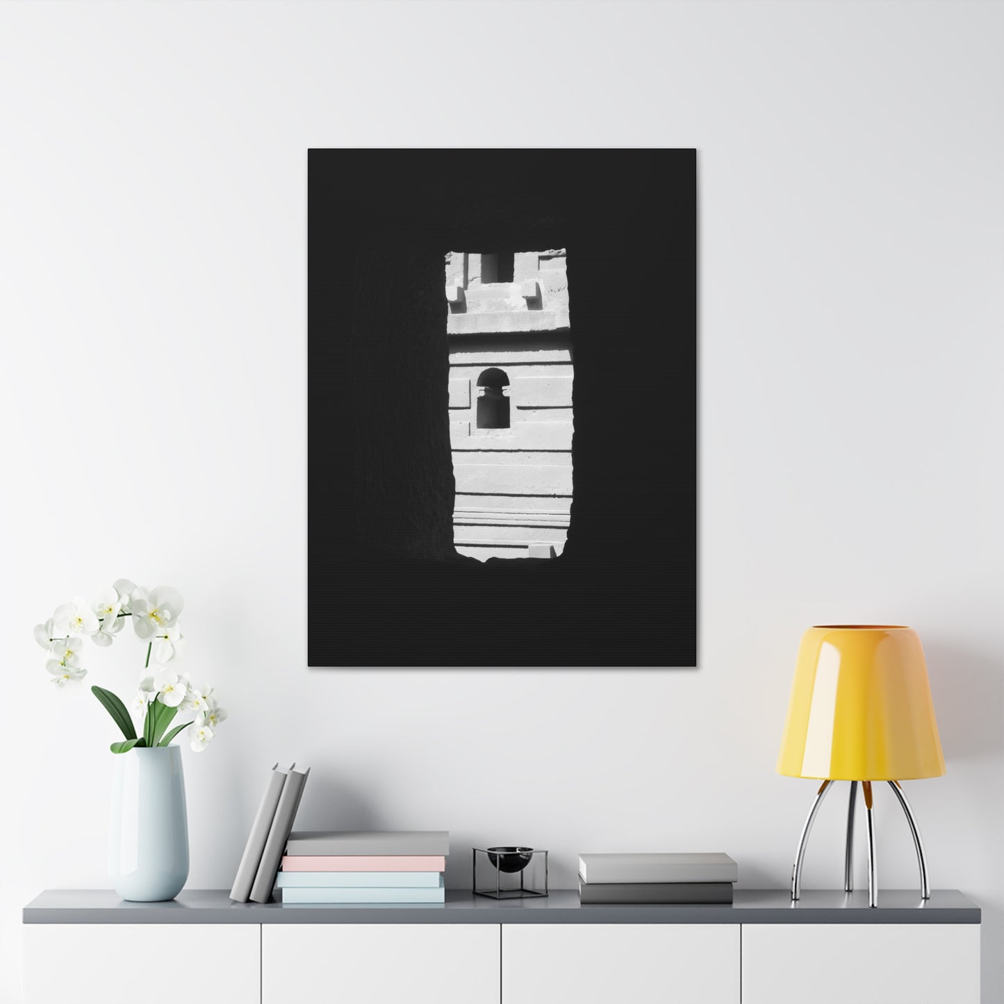 Sacred Portal - Canvas Photography b&w
