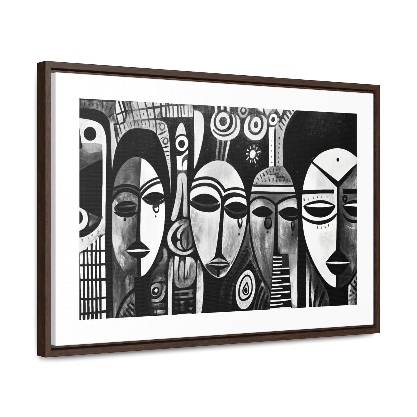 Journeys Anew - Framed Canvas b&w Wall Art