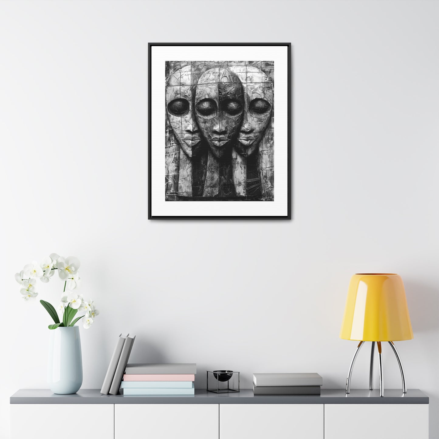 Got your back - Framed Canvas b&w Wall Art