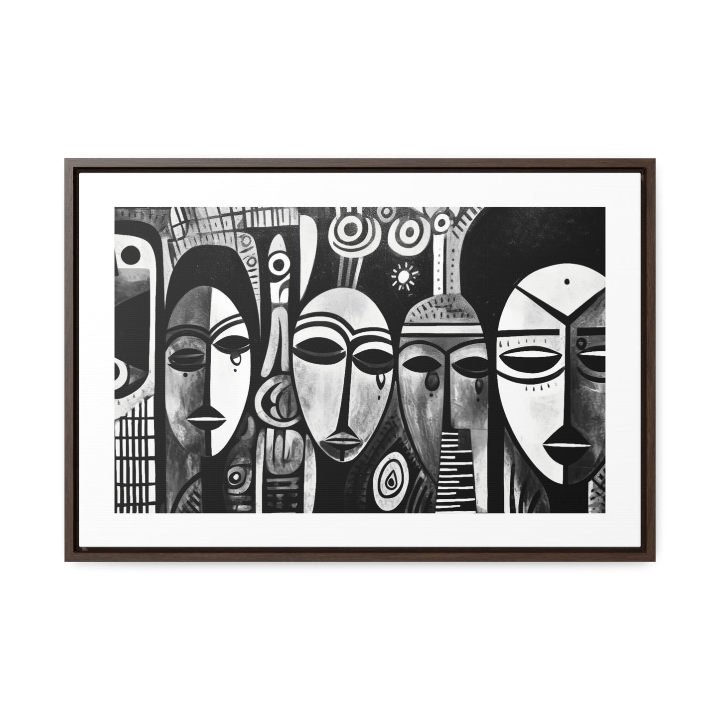 Journeys Anew - Framed Canvas b&w Wall Art