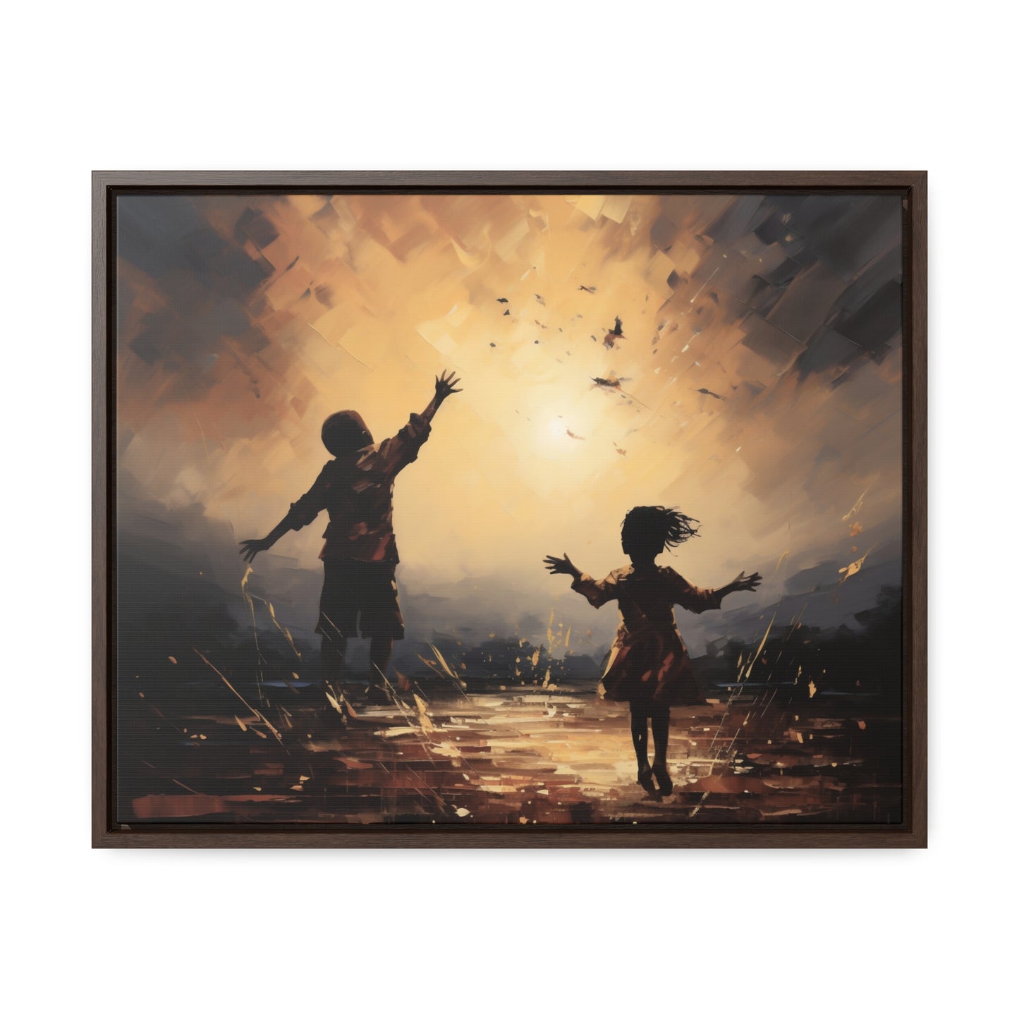 Playing with Light - Framed Canvas Wall Art
