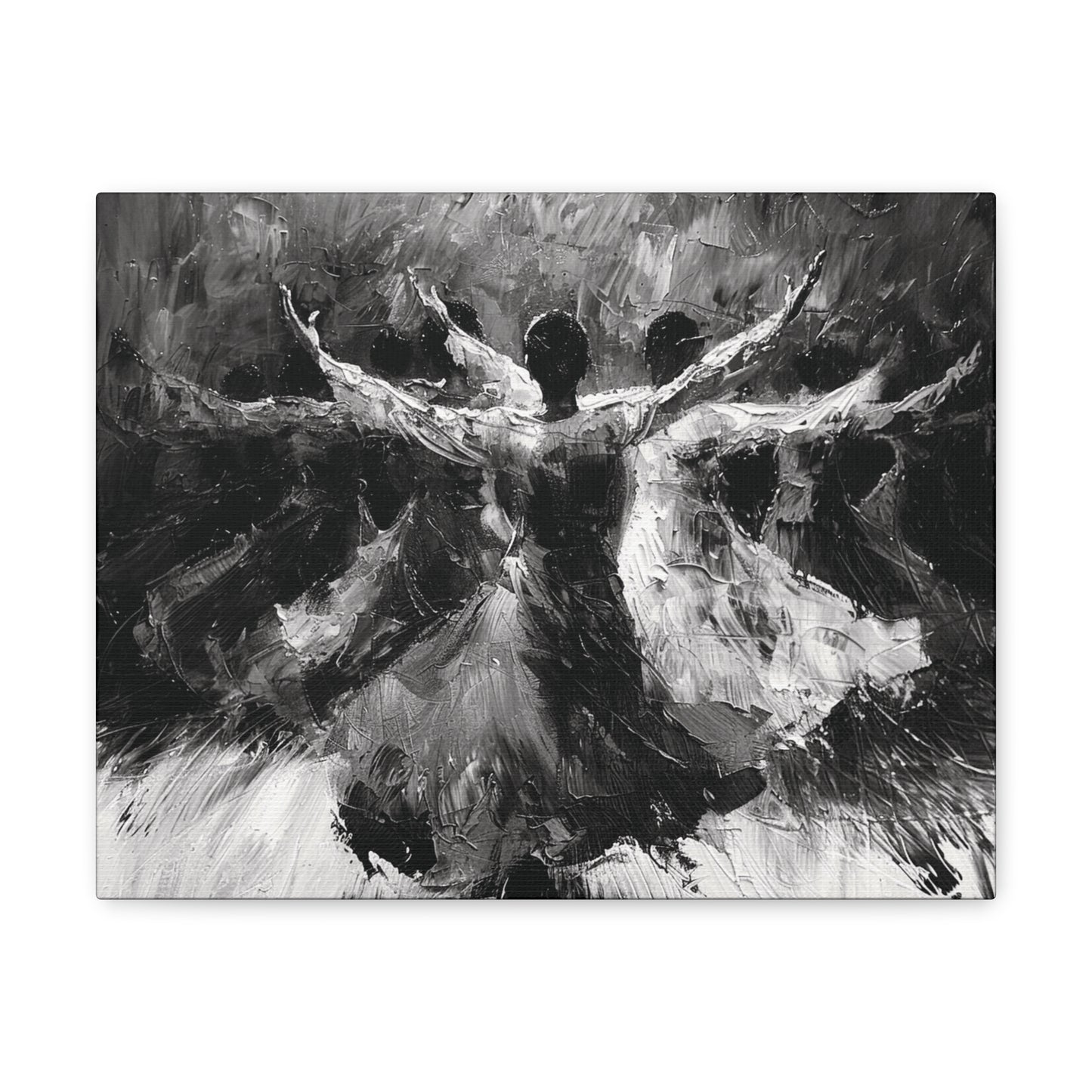 Hearts Wide and Lifted - Canvas b&w Wall Art
