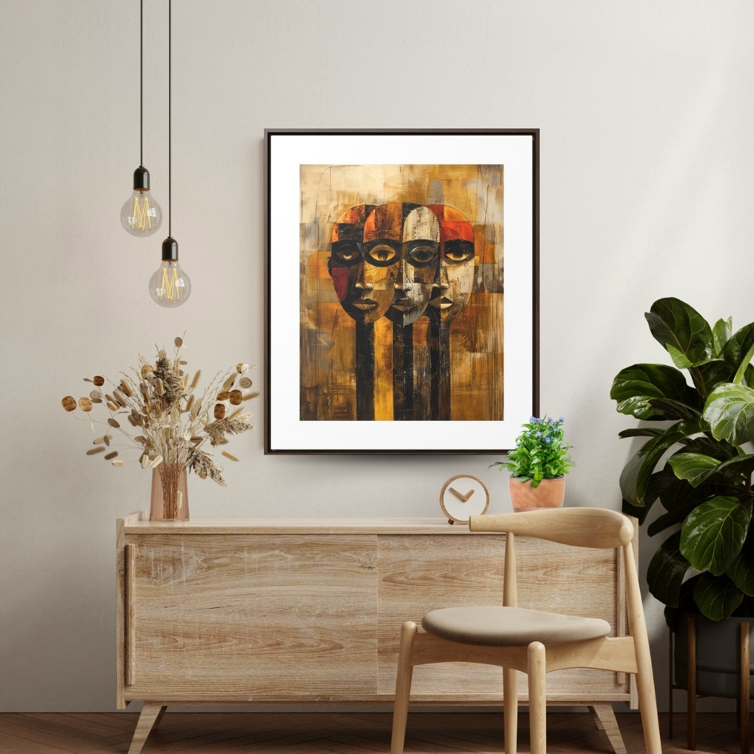 Beneath the Veil - Framed Canvas Wall Art