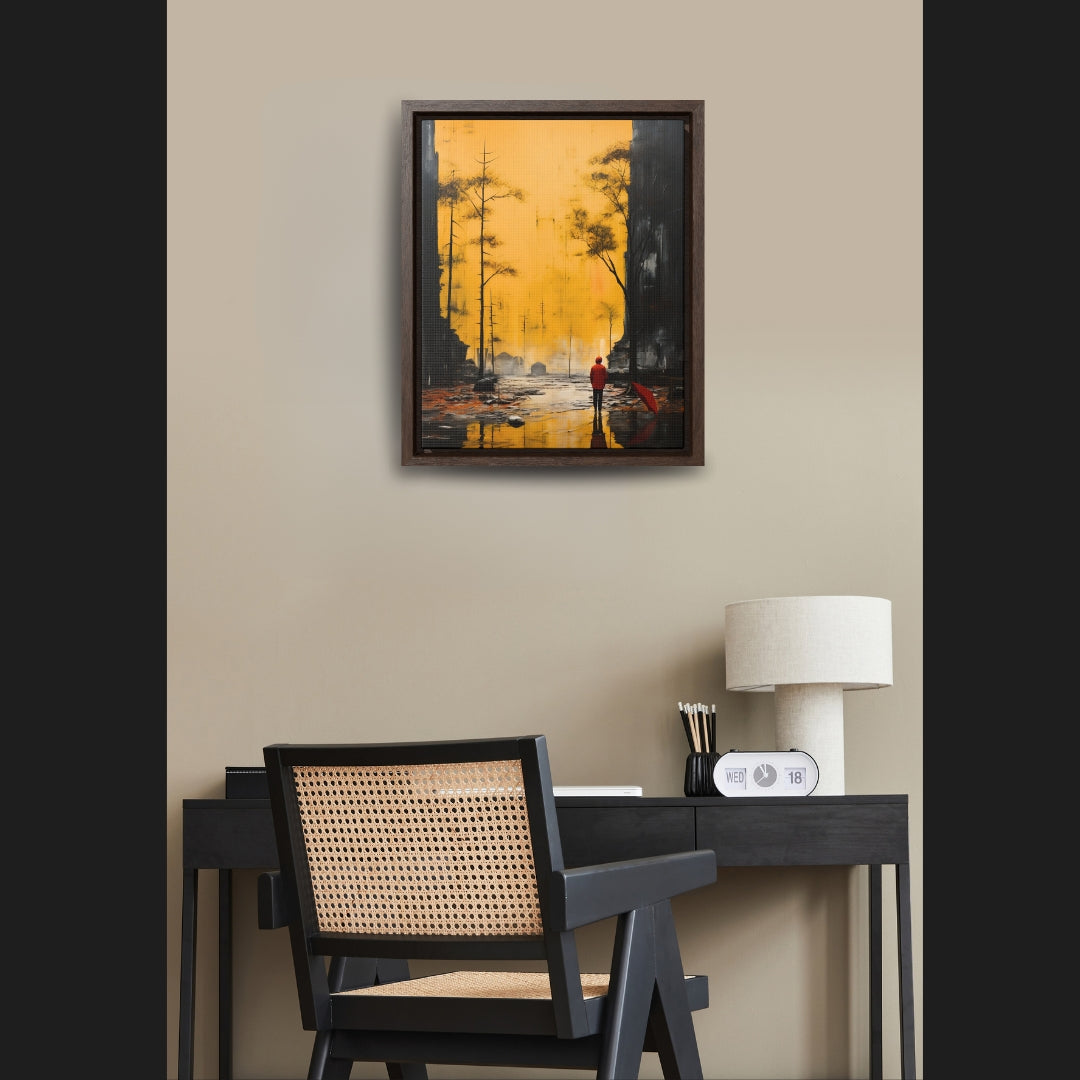 Unveiling the Sky - Framed Canvas Wall Art