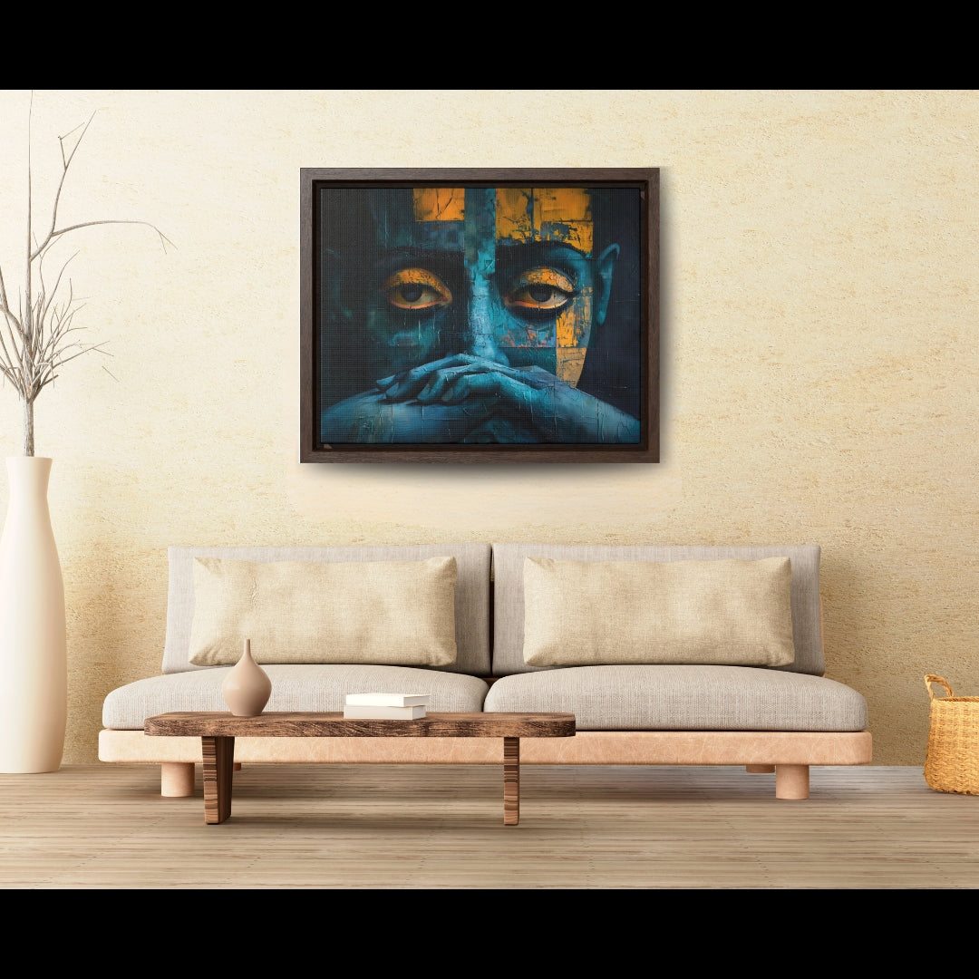 Silent Contemplation - Framed Canvas Wall Art