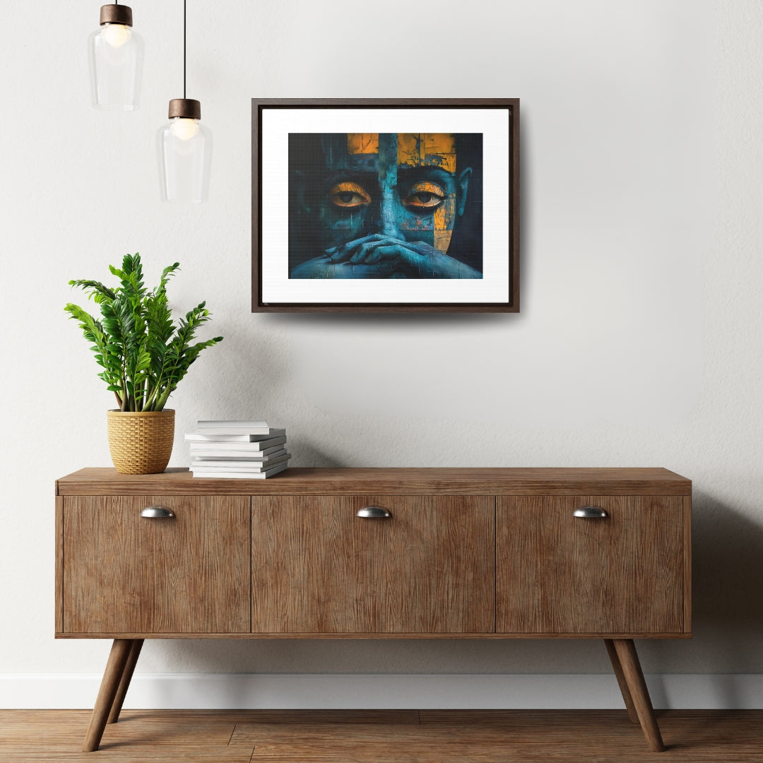 Silent Contemplation - Framed Canvas Wall Art