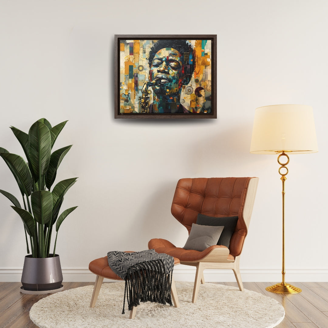 Soul of the Sax - Framed Canvas Wall Art