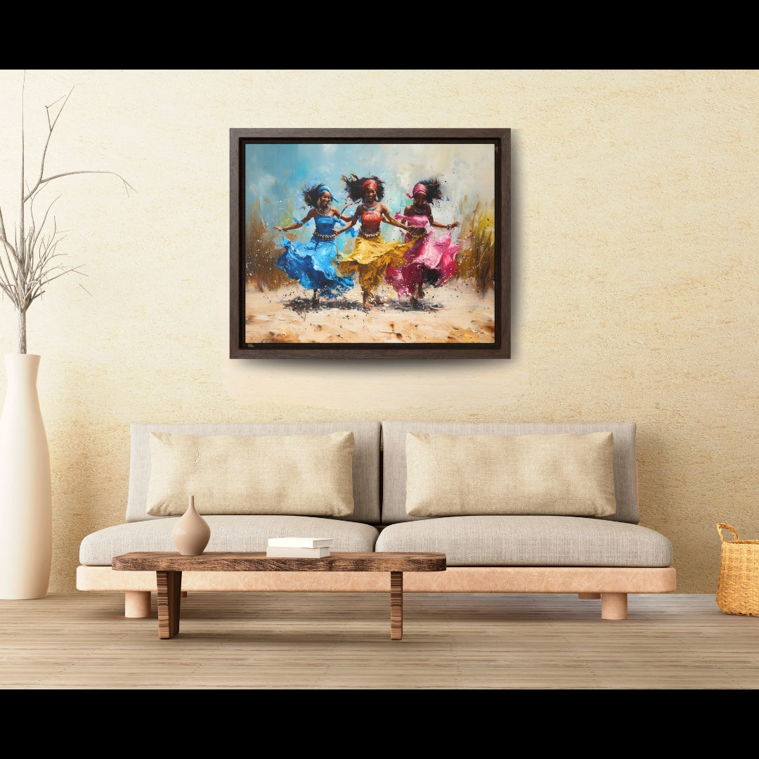 Windswept Rhythm - Framed Canvas Wall Art