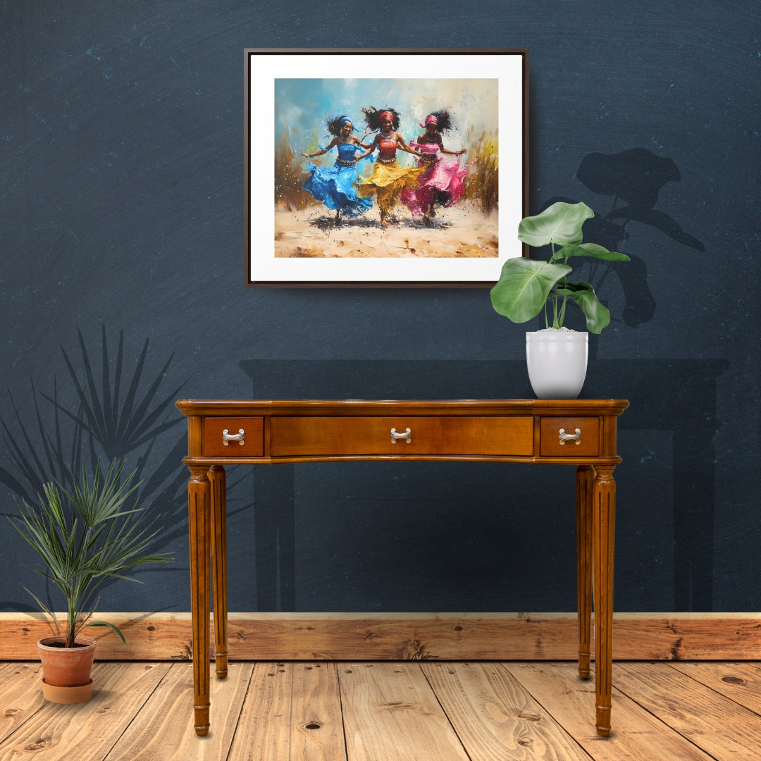 Windswept Rhythm - Framed Canvas Wall Art