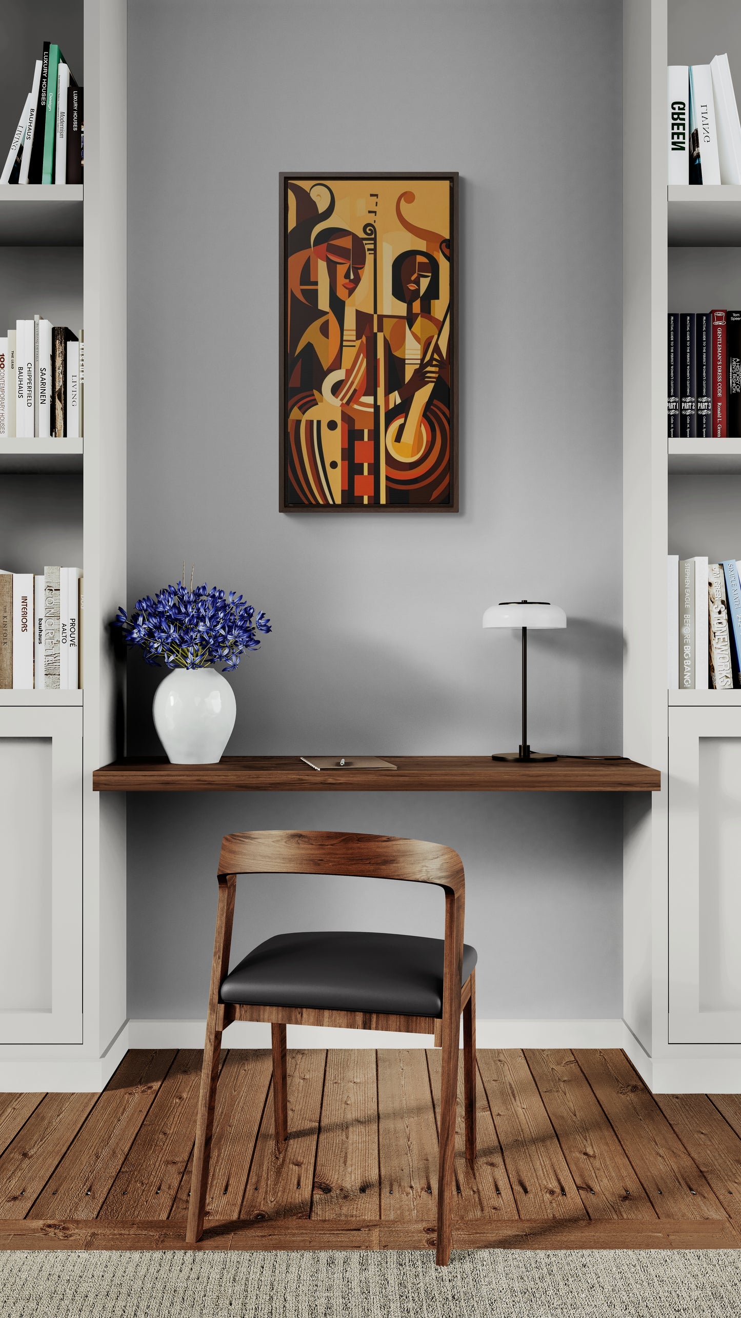 The Melodic Duo - Framed Canvas Wall Art